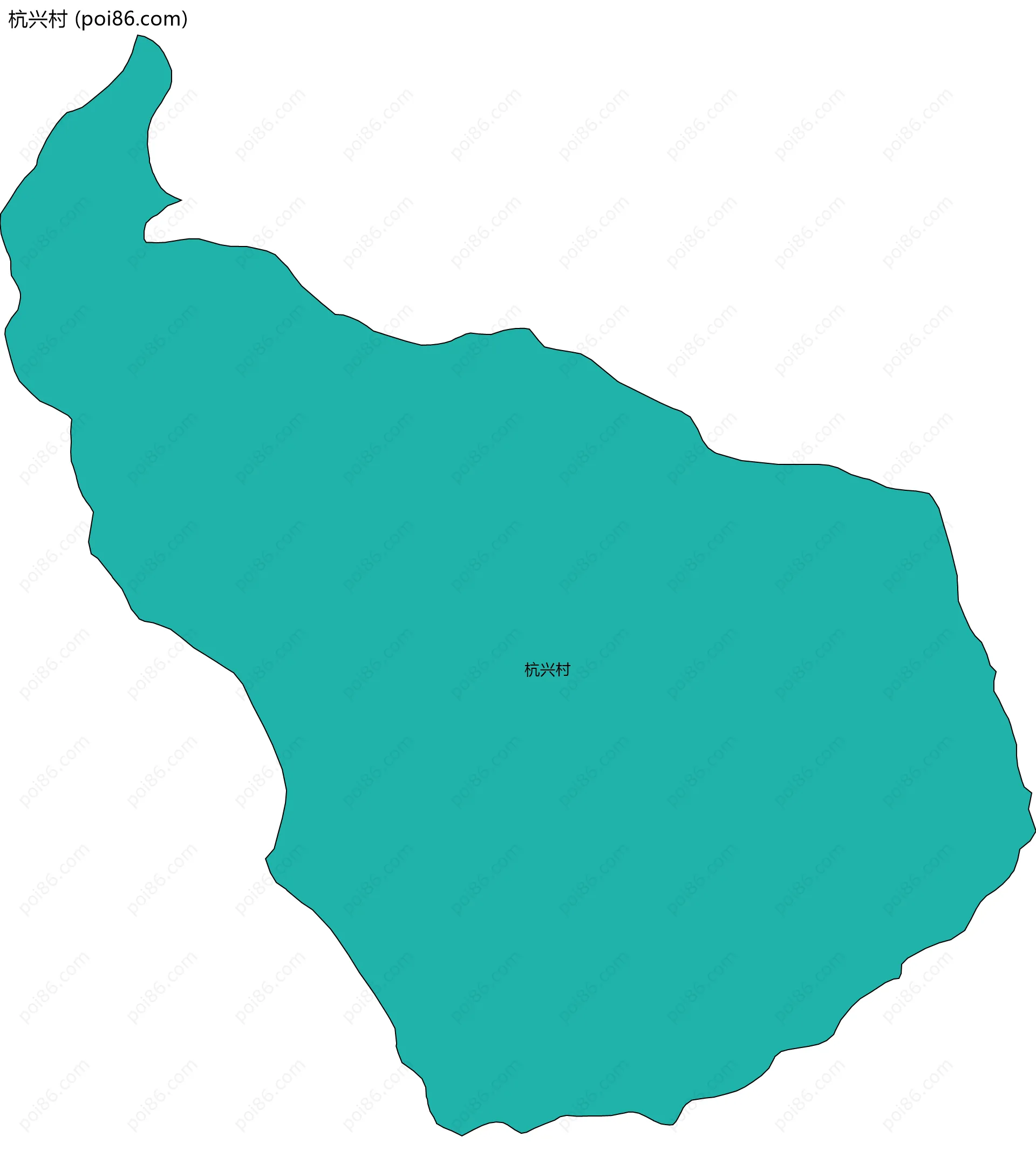 杭兴村边界地图