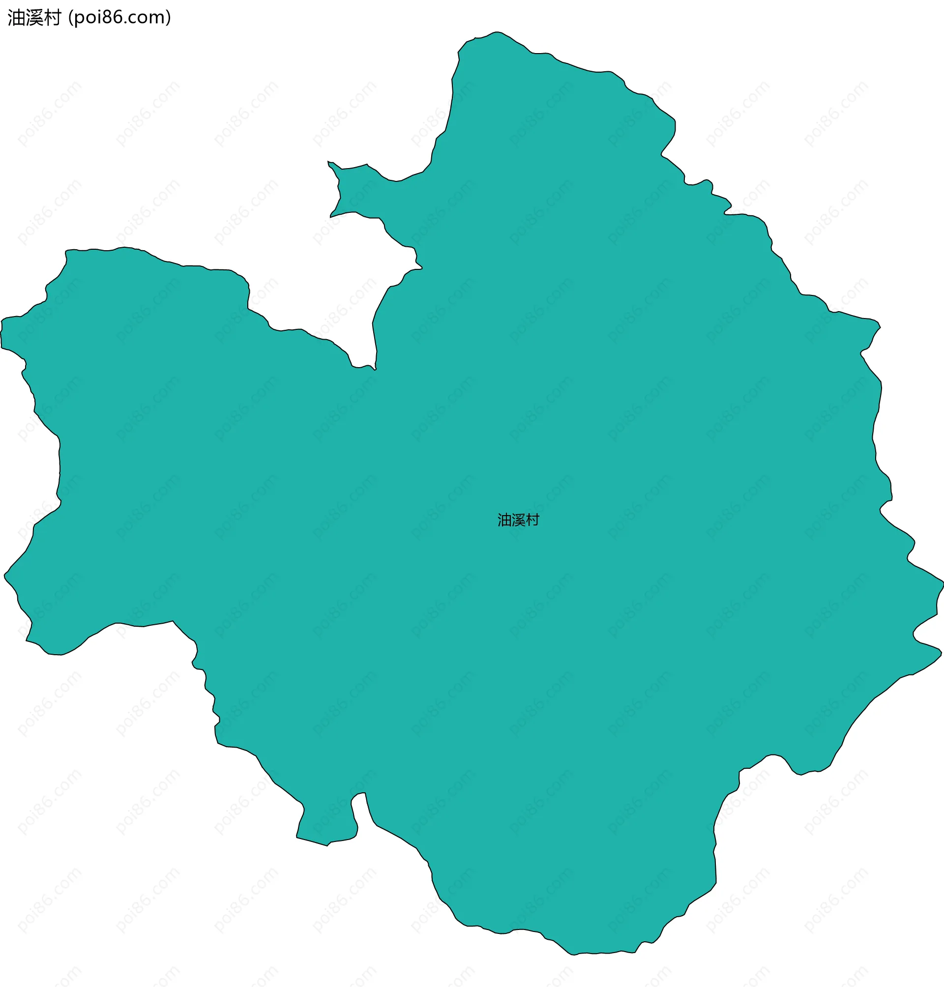 油溪村边界地图