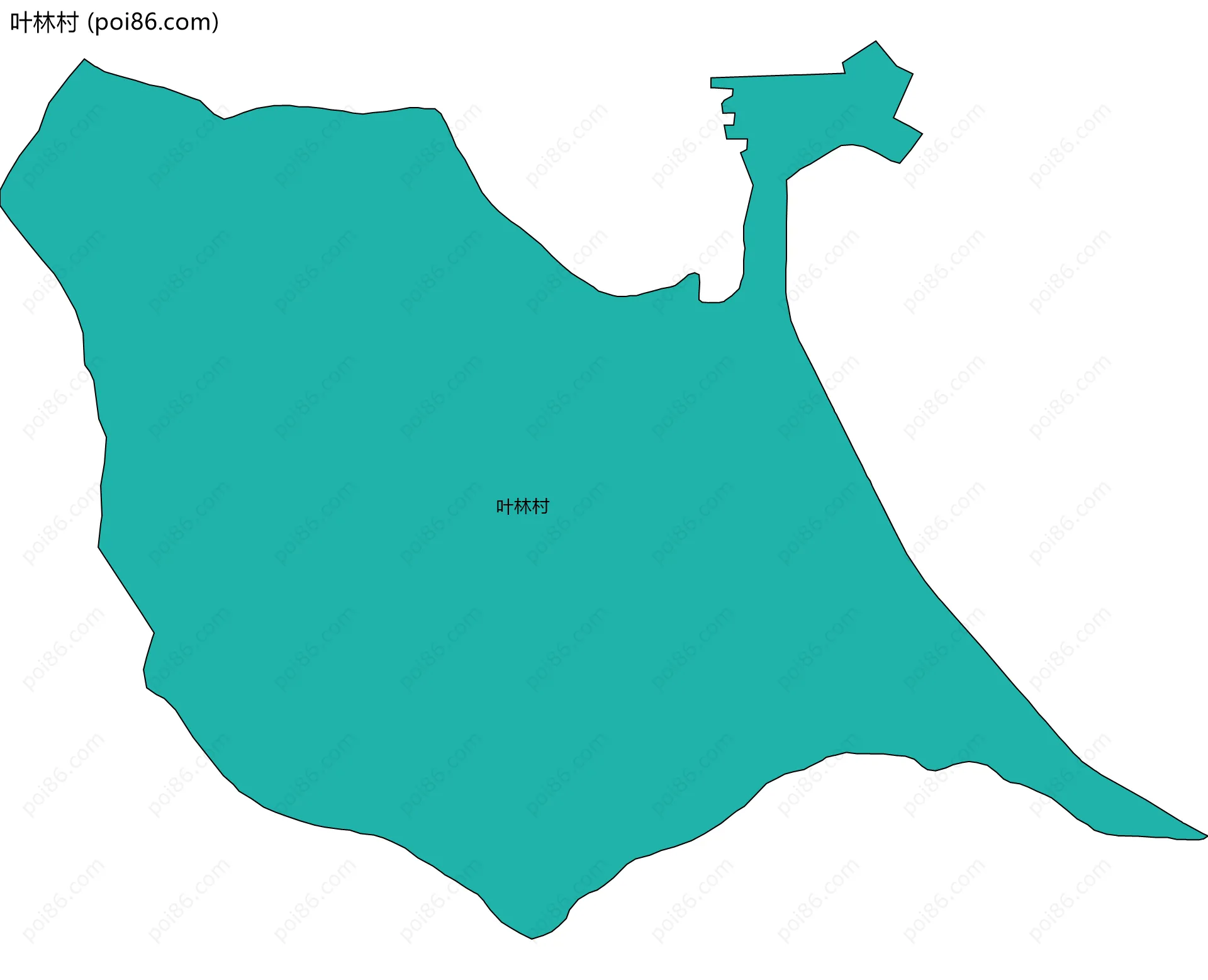 叶林村边界地图