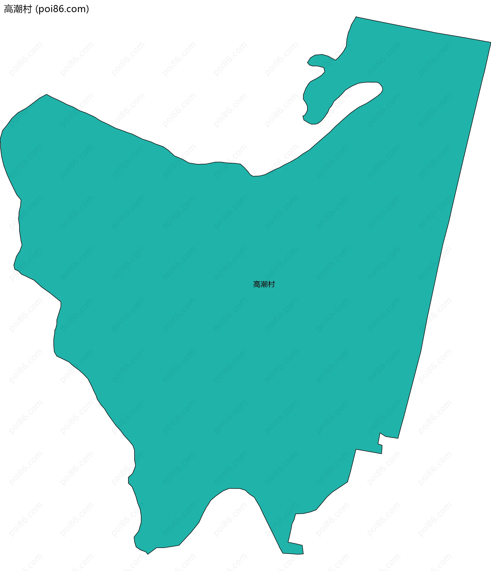 高潮村边界地图