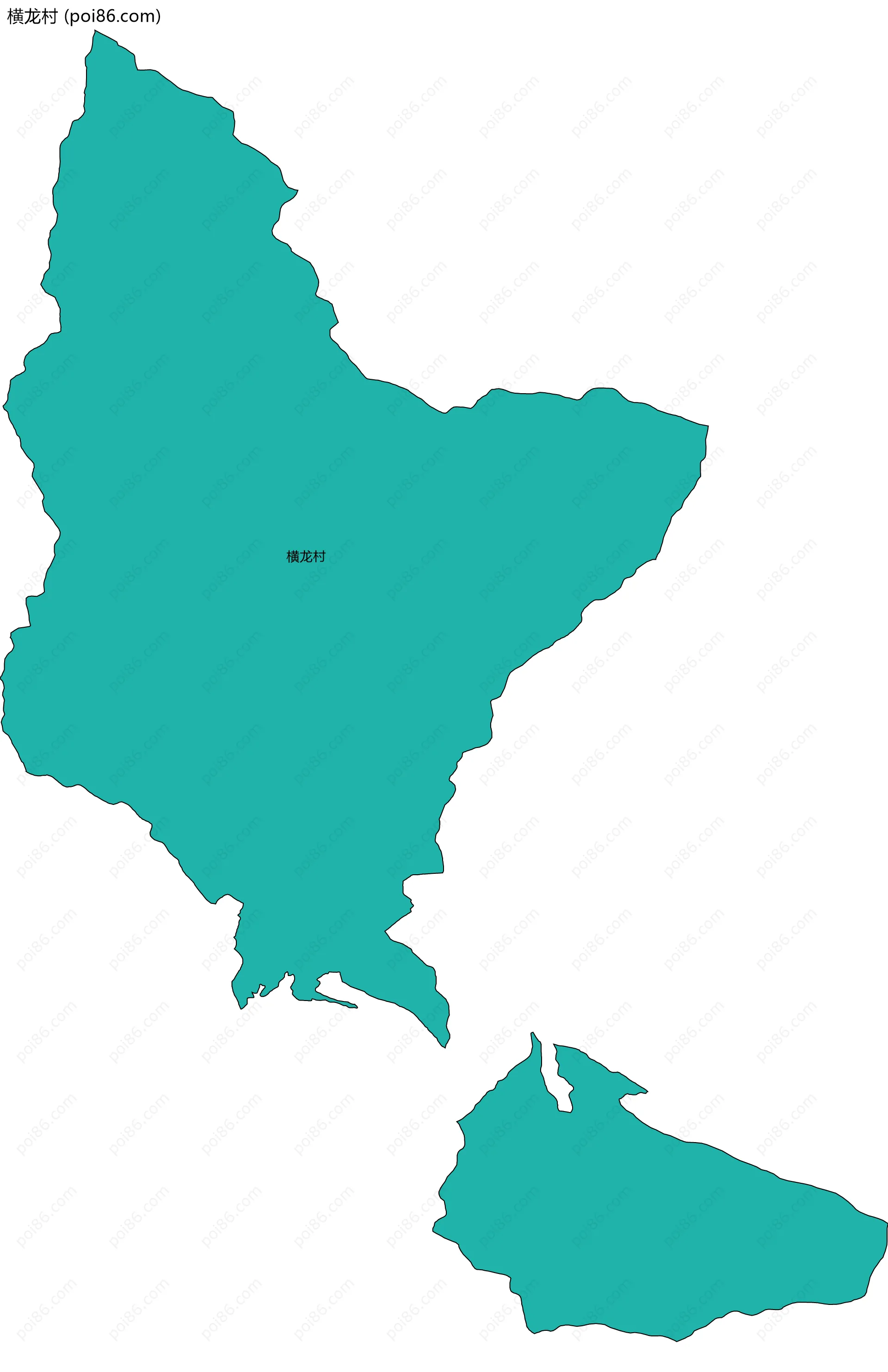 横龙村边界地图