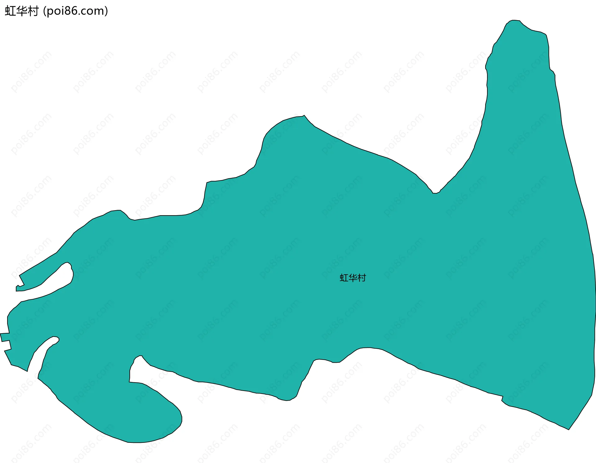 虹华村边界地图