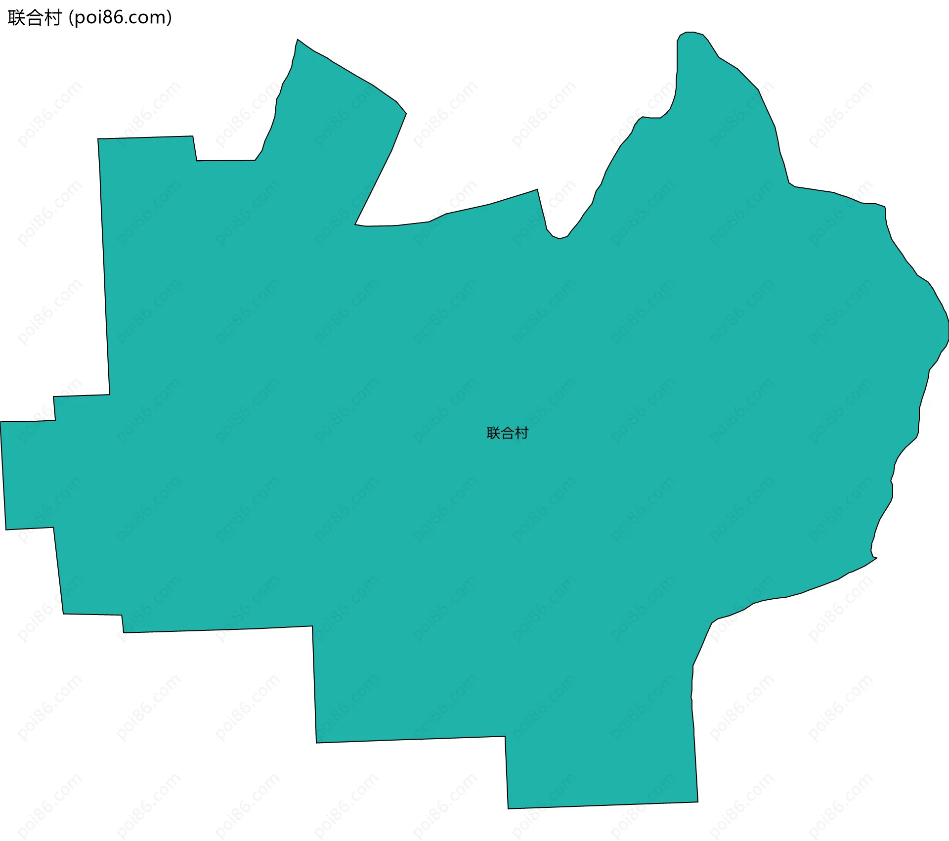 联合村边界地图