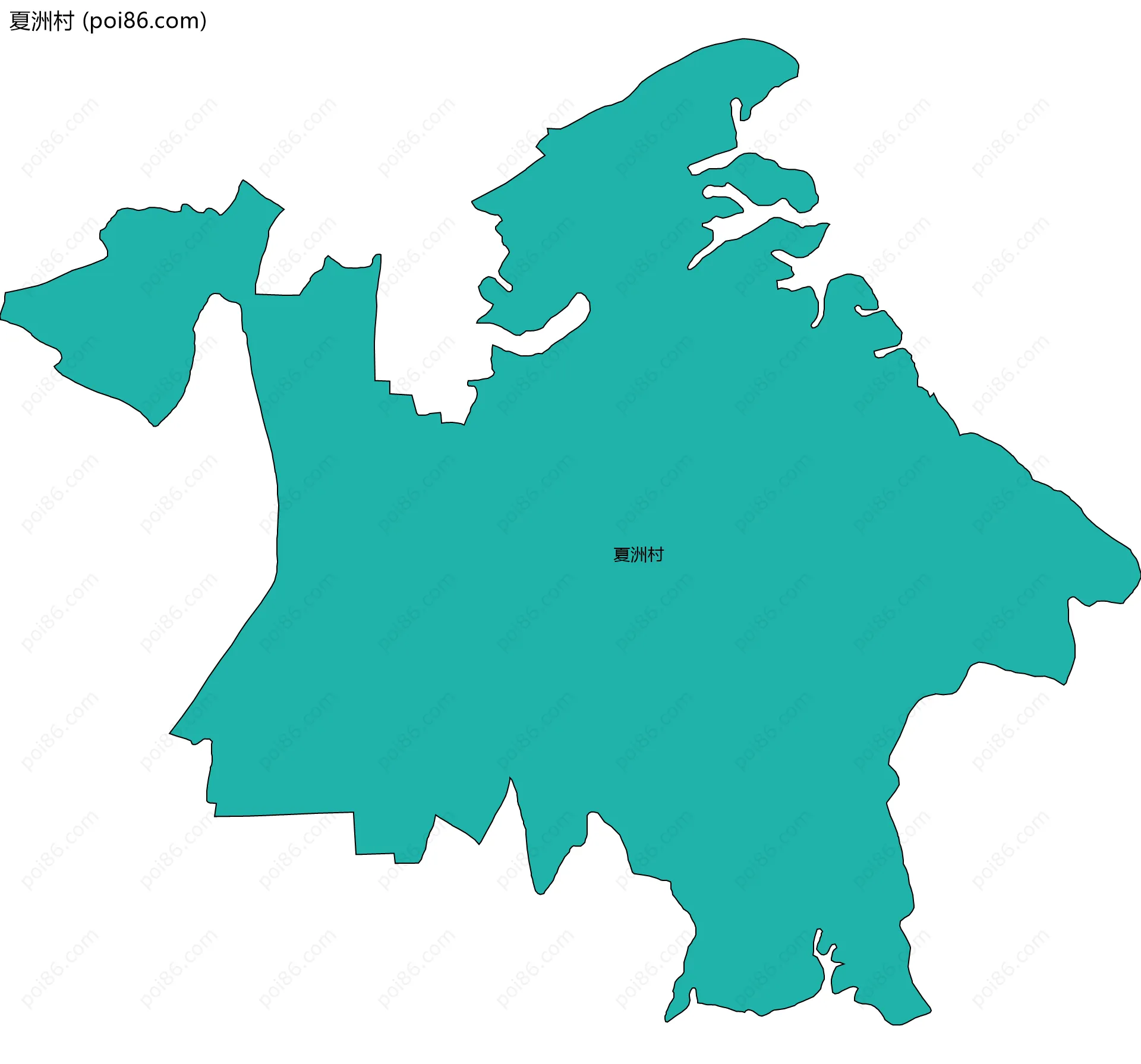 夏洲村边界地图