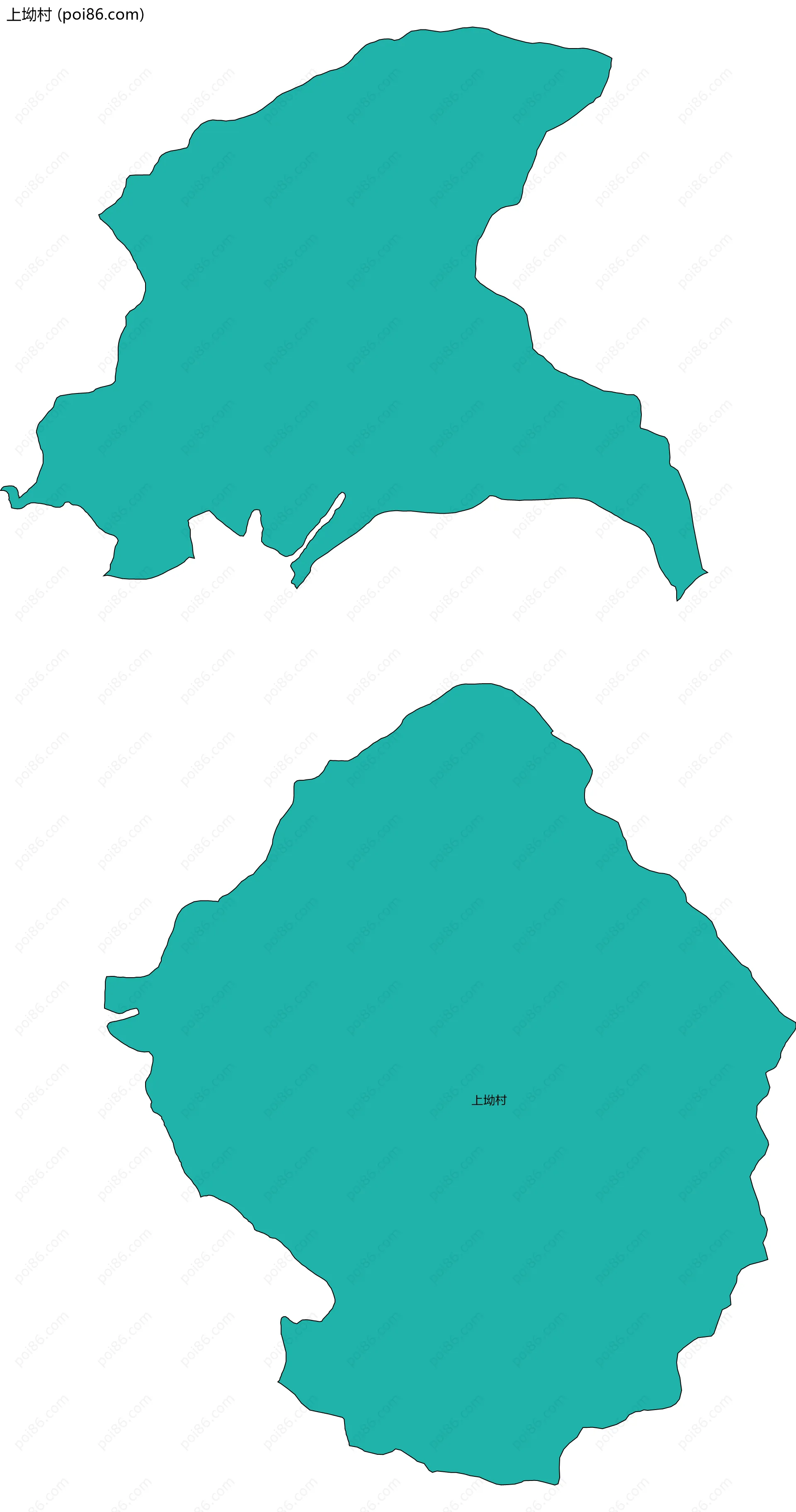 上坳村边界地图