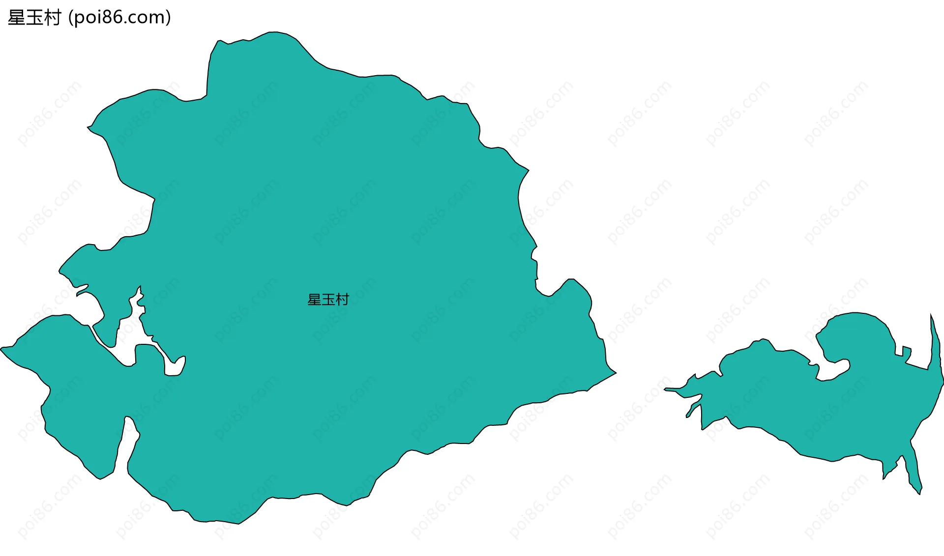 星玉村边界地图