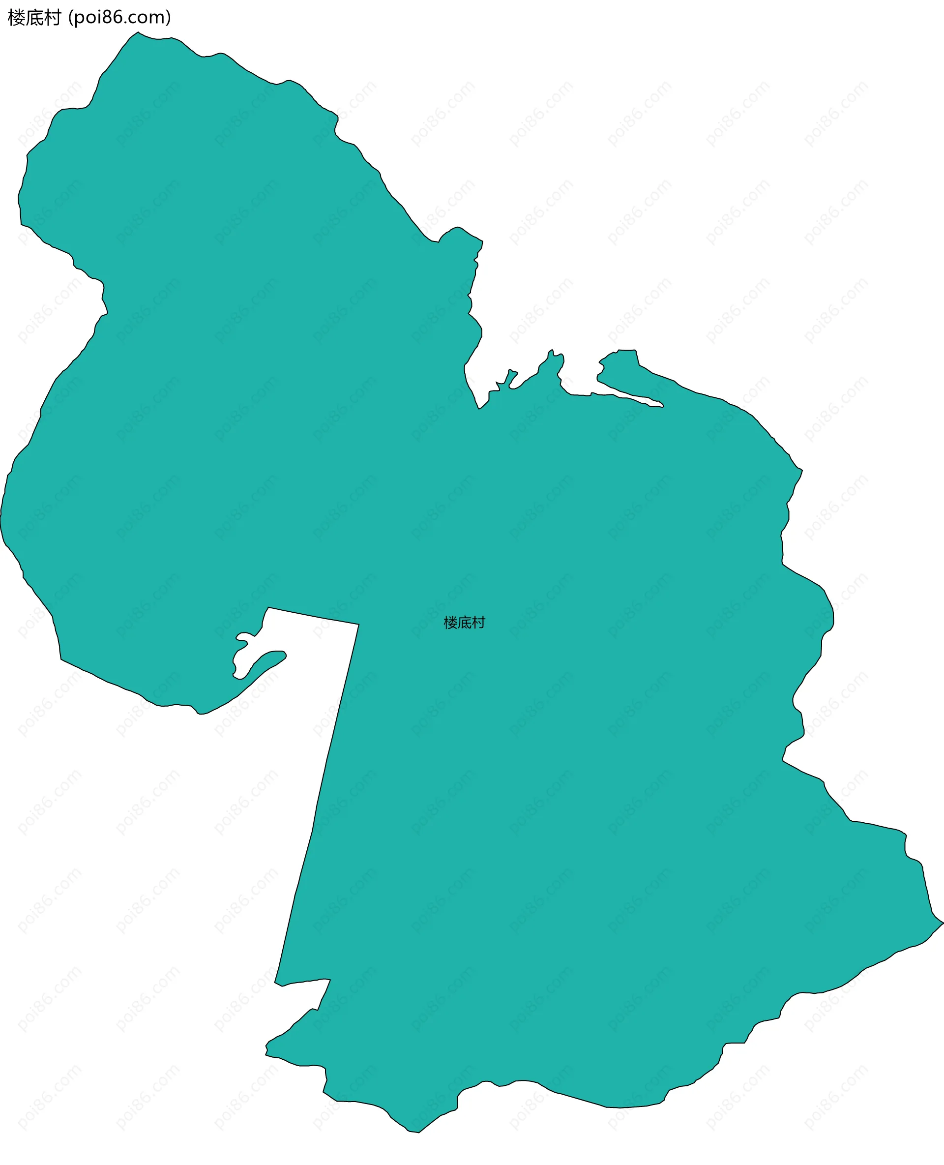 楼底村边界地图