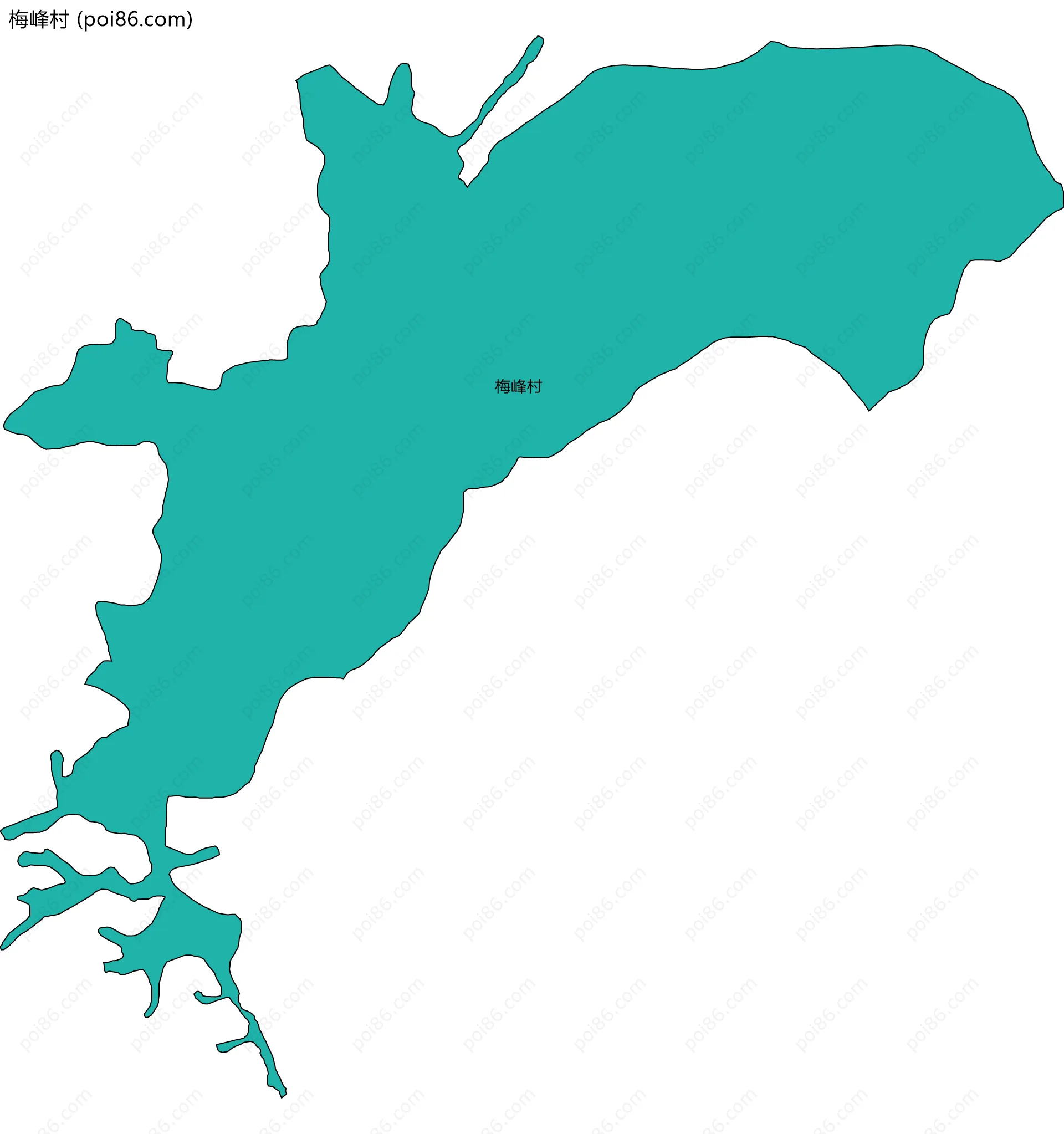 梅峰村边界地图