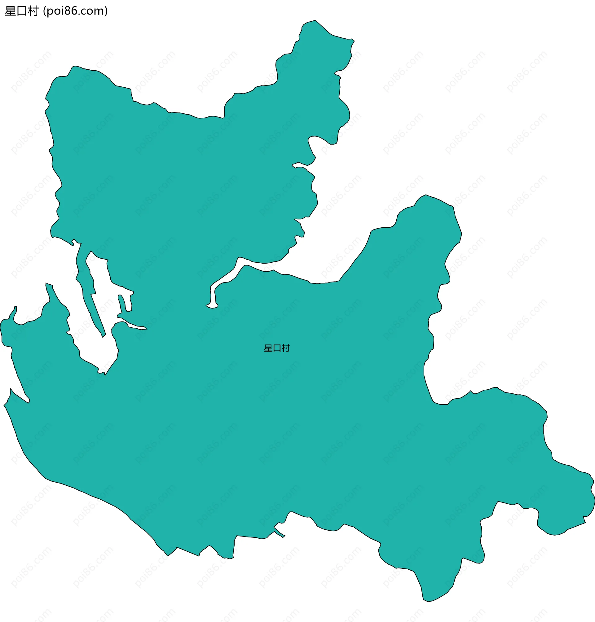 星口村边界地图