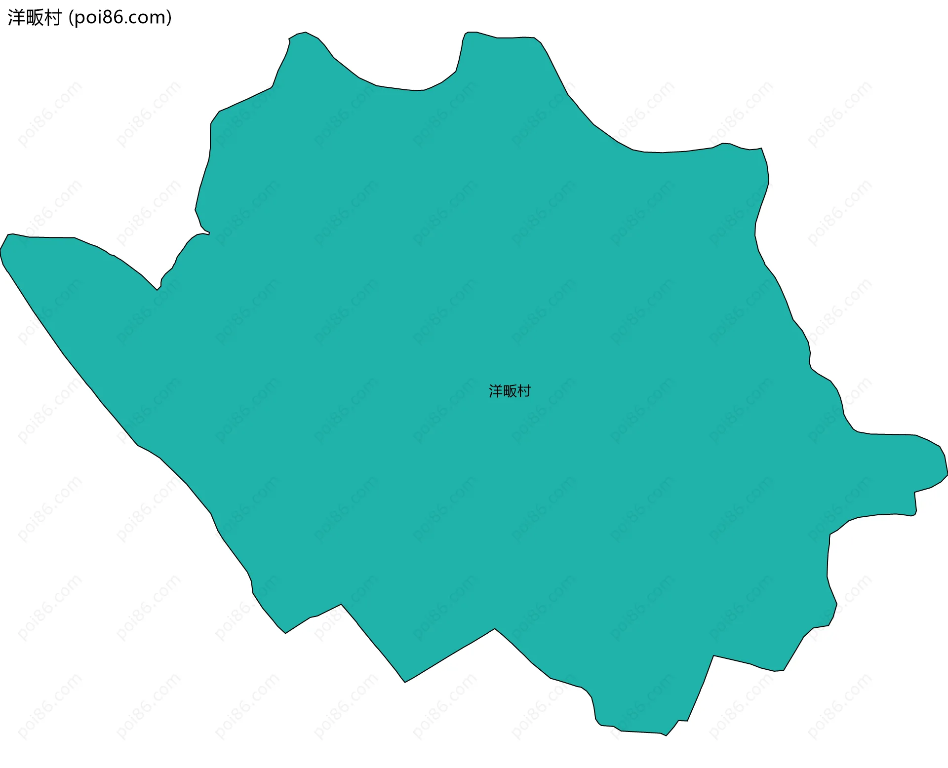 洋畈村边界地图