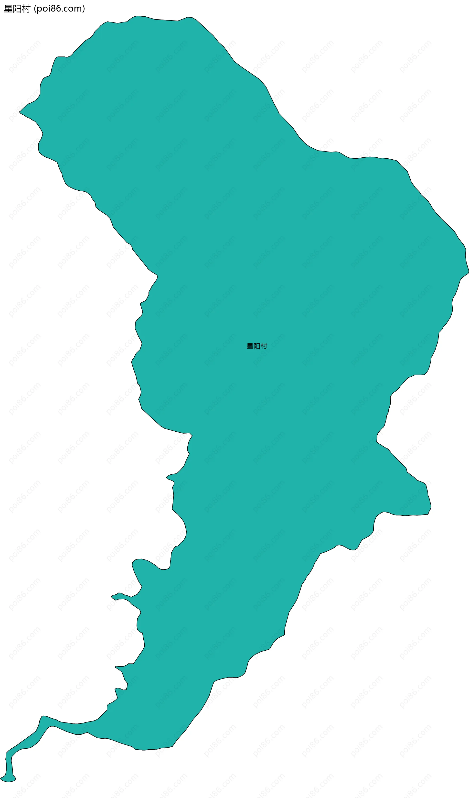 星阳村边界地图