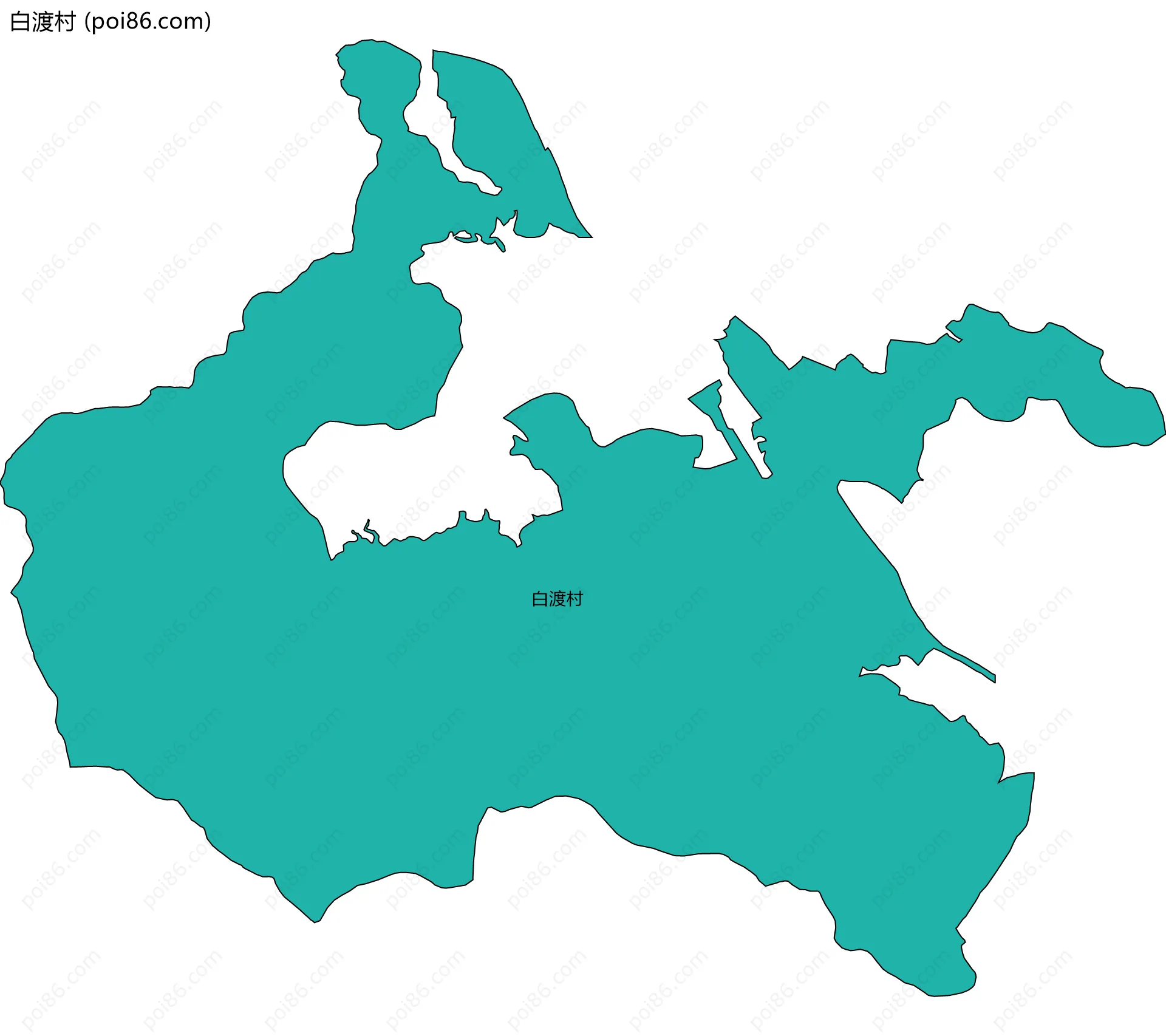 白渡村边界地图