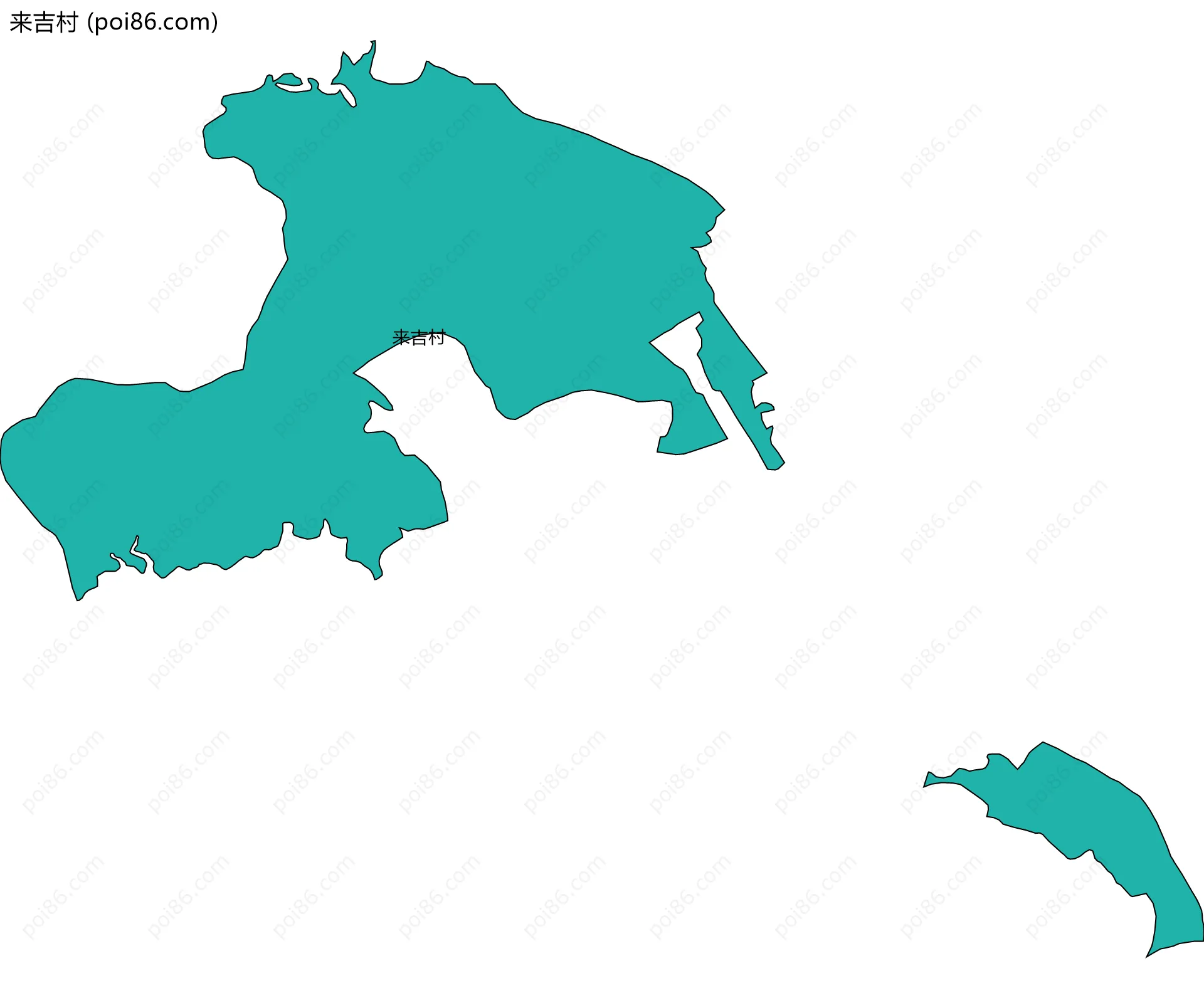 来吉村边界地图