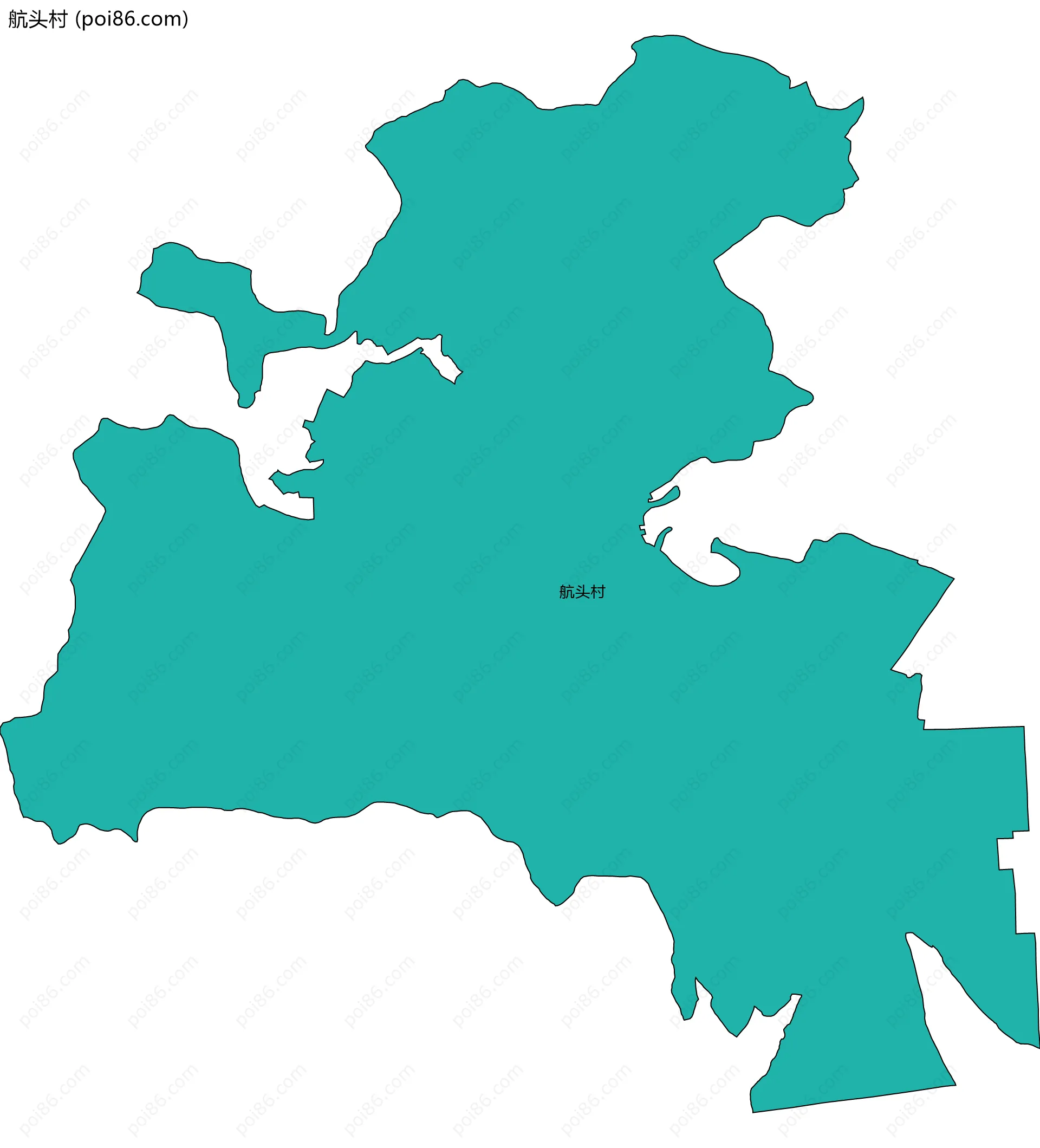 航头村边界地图