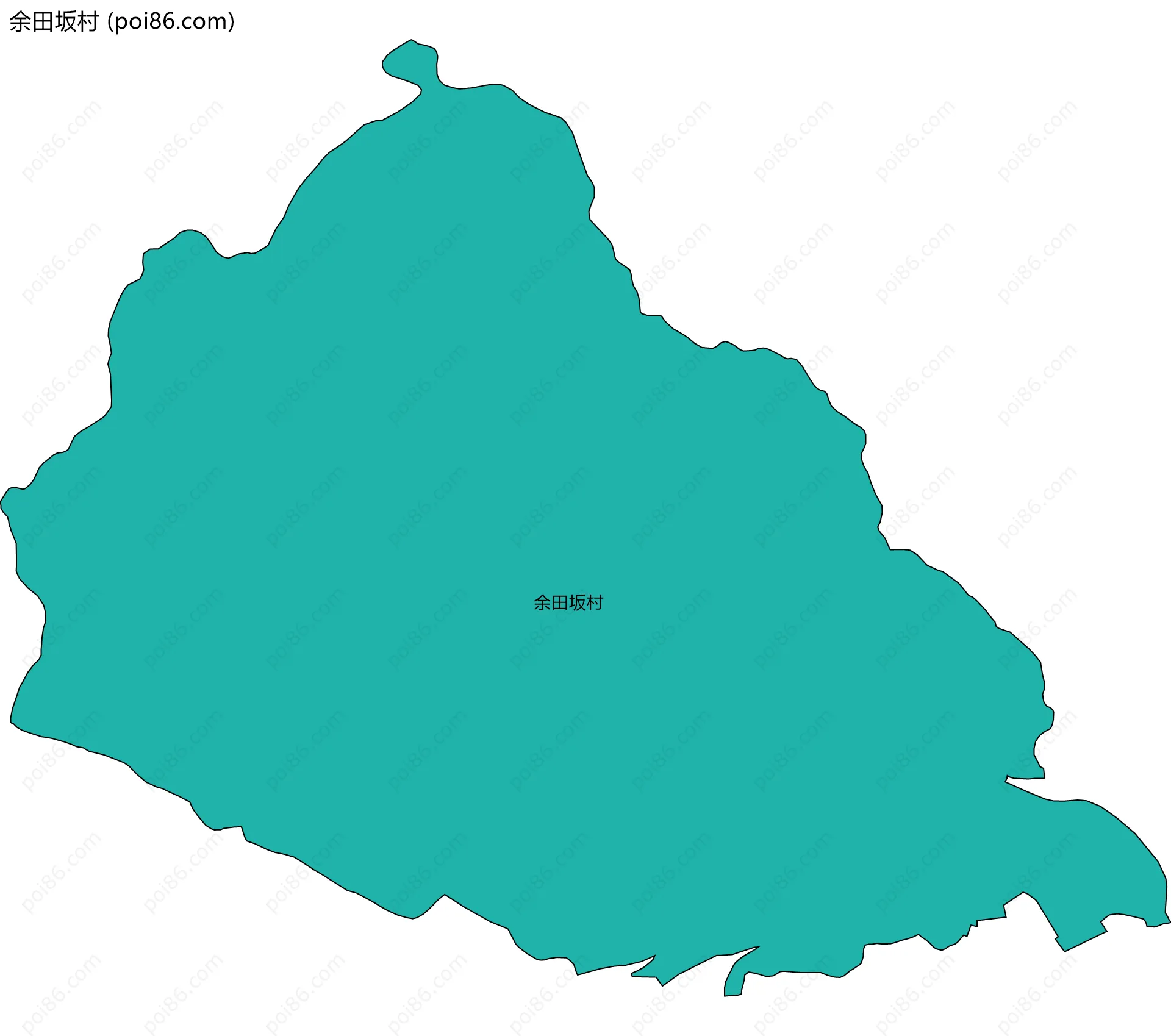 余田坂村边界地图