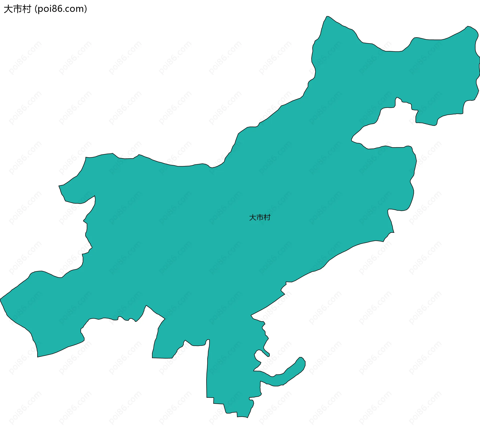 大市村边界地图