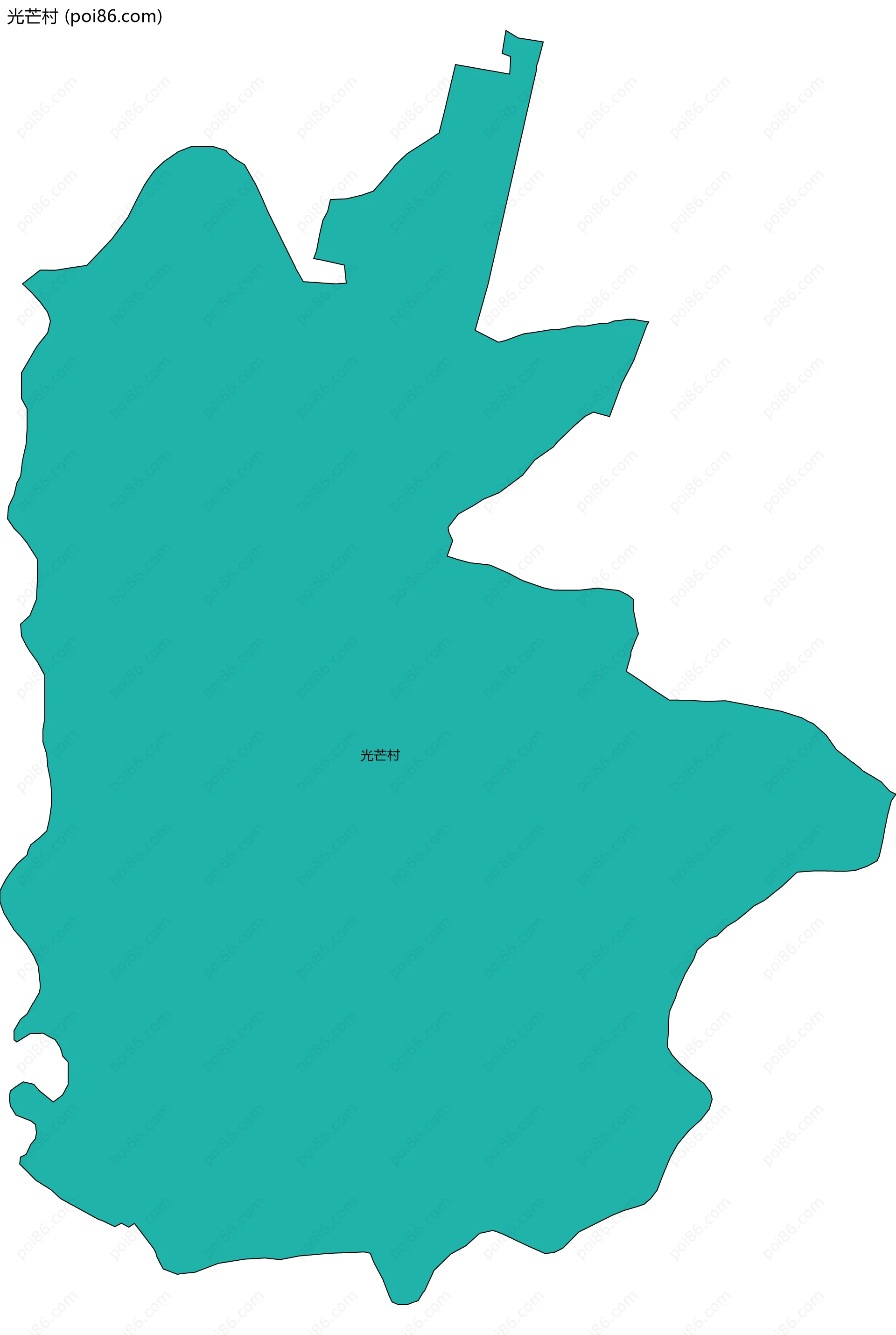 光芒村边界地图