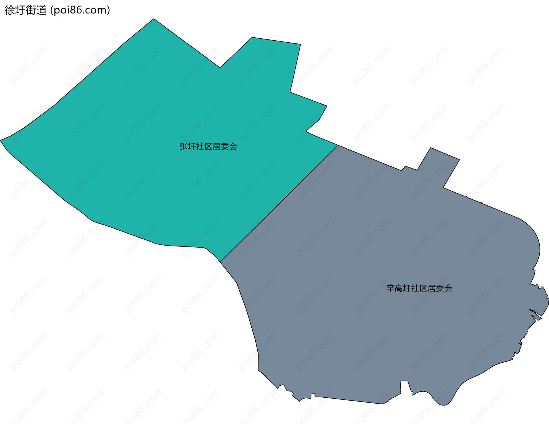 徐圩街道边界地图(五级行政区划)