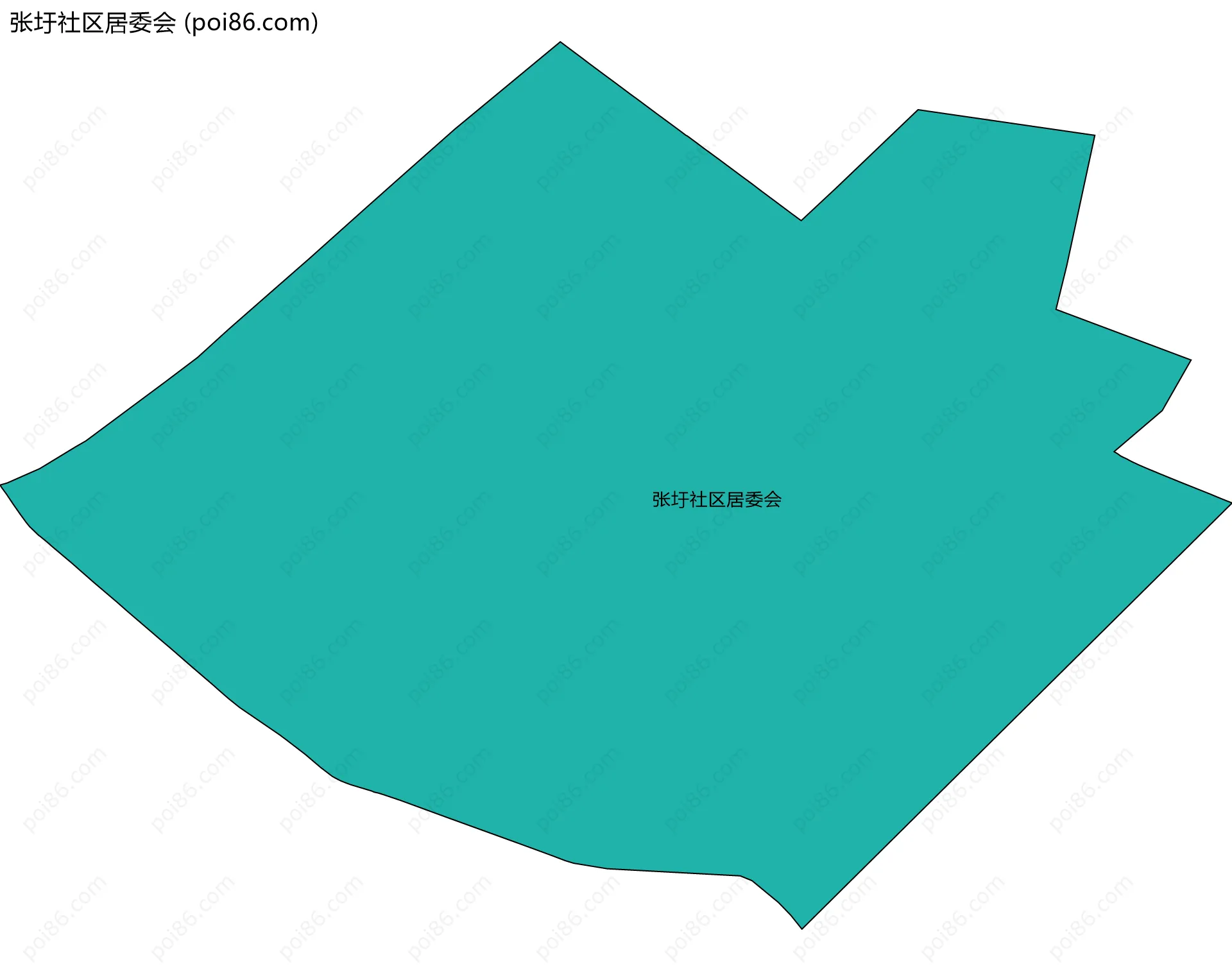 张圩社区居委会边界地图