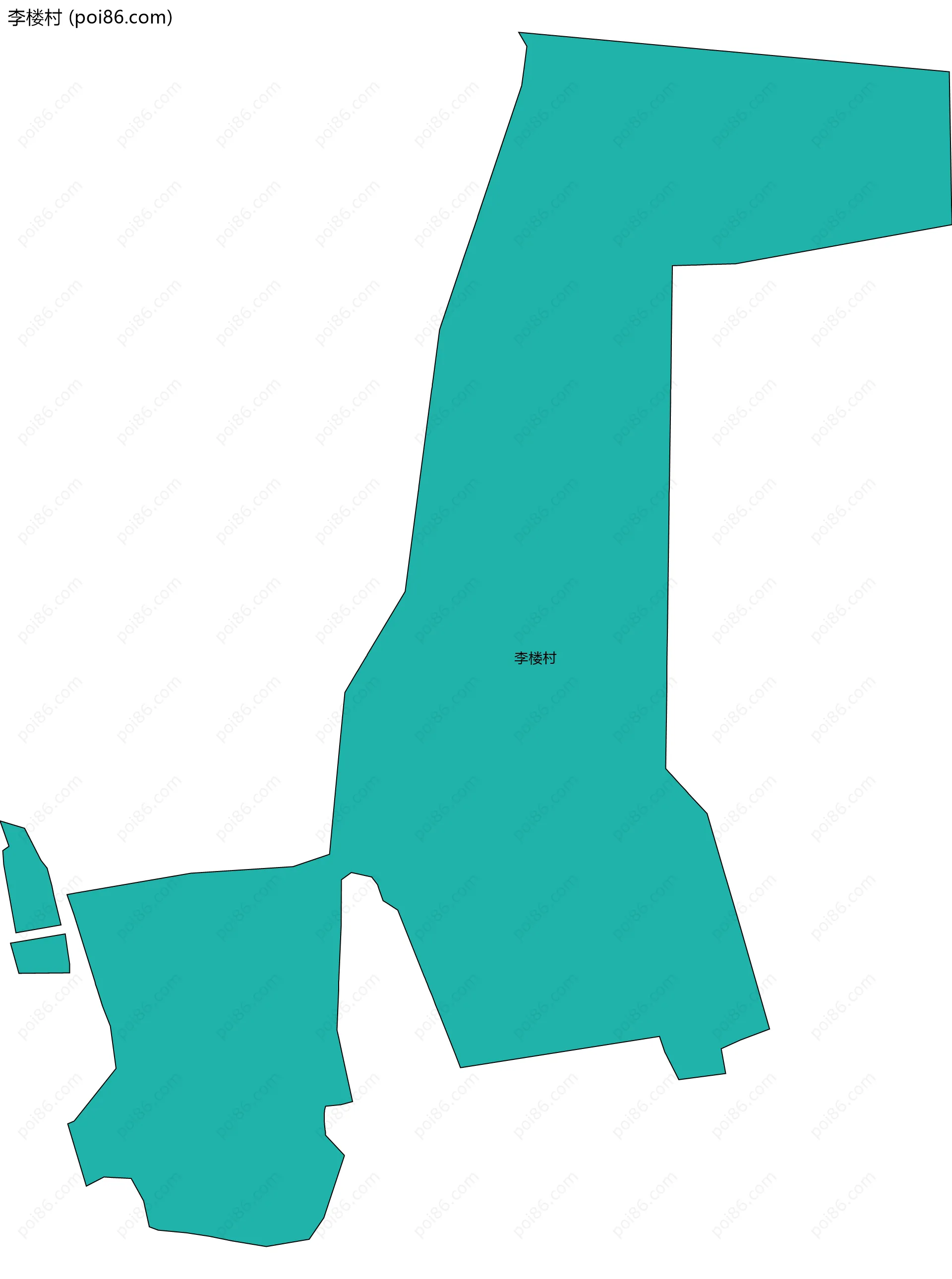 李楼村边界地图