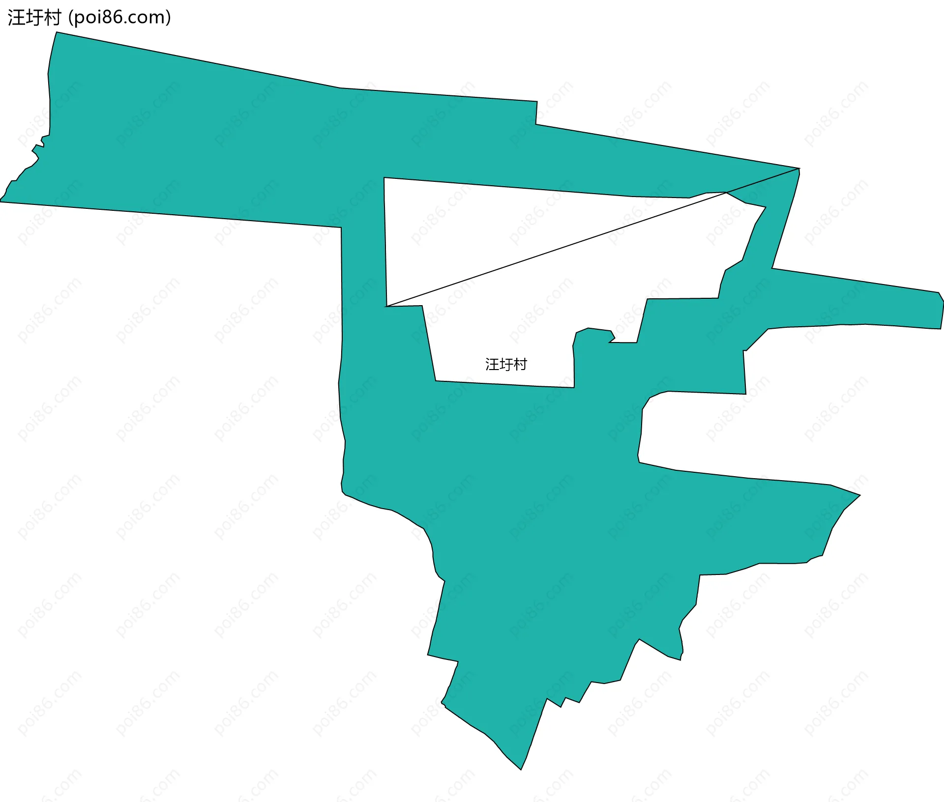 汪圩村边界地图