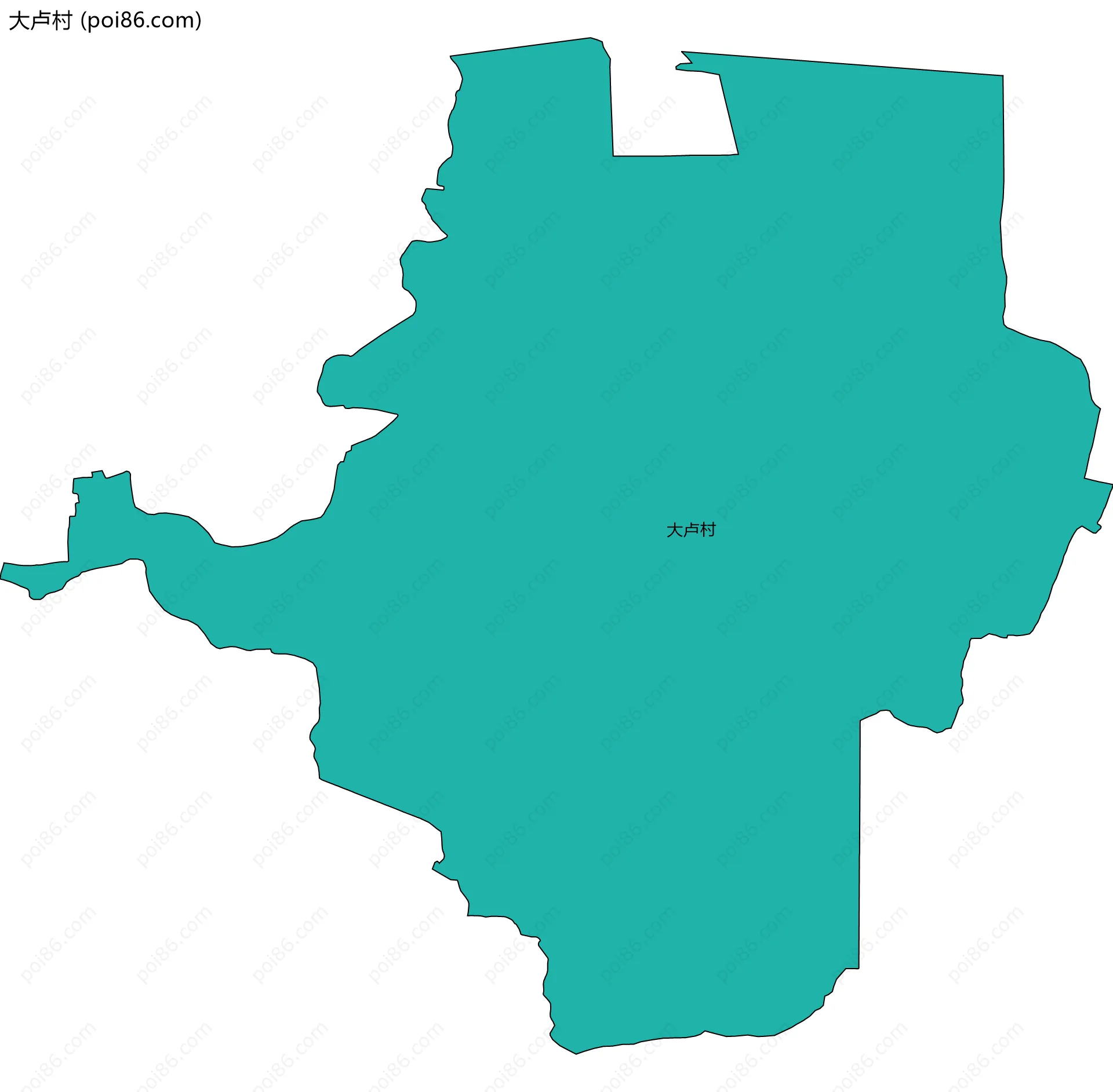 大卢村边界地图