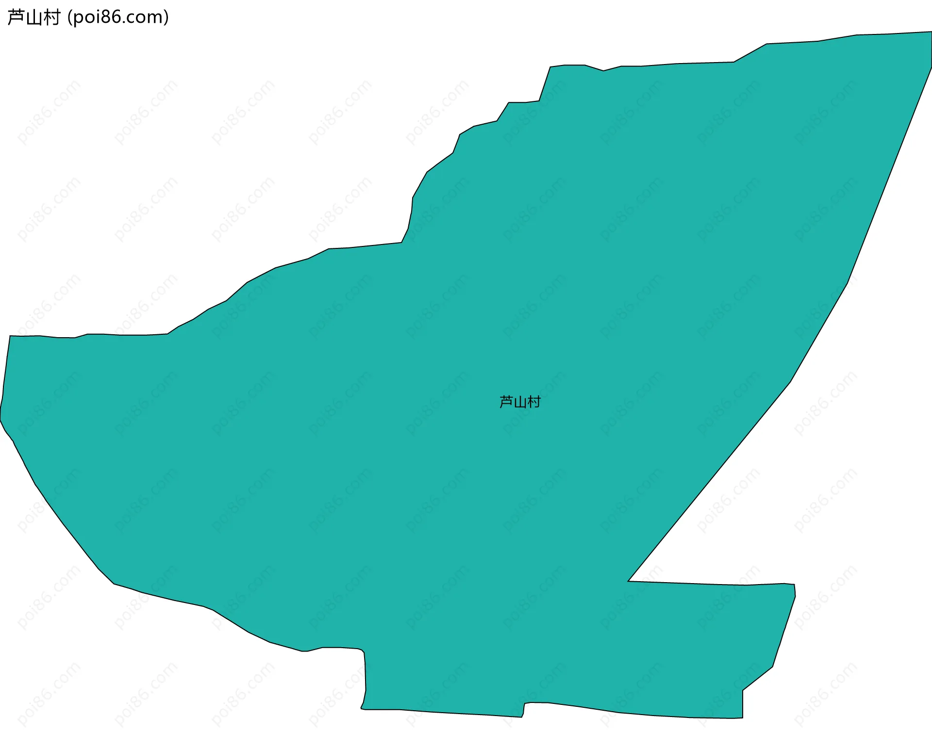 芦山村边界地图