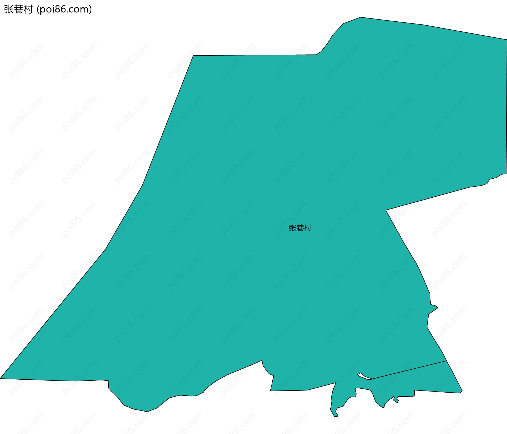 张巷村边界地图