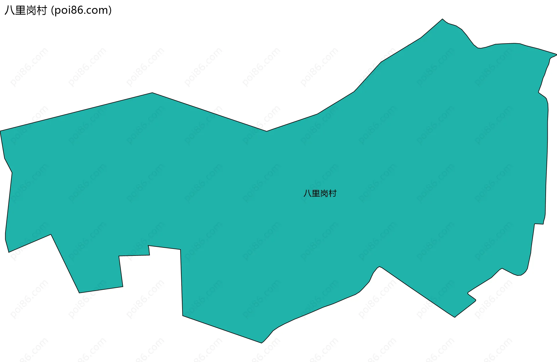八里岗村边界地图