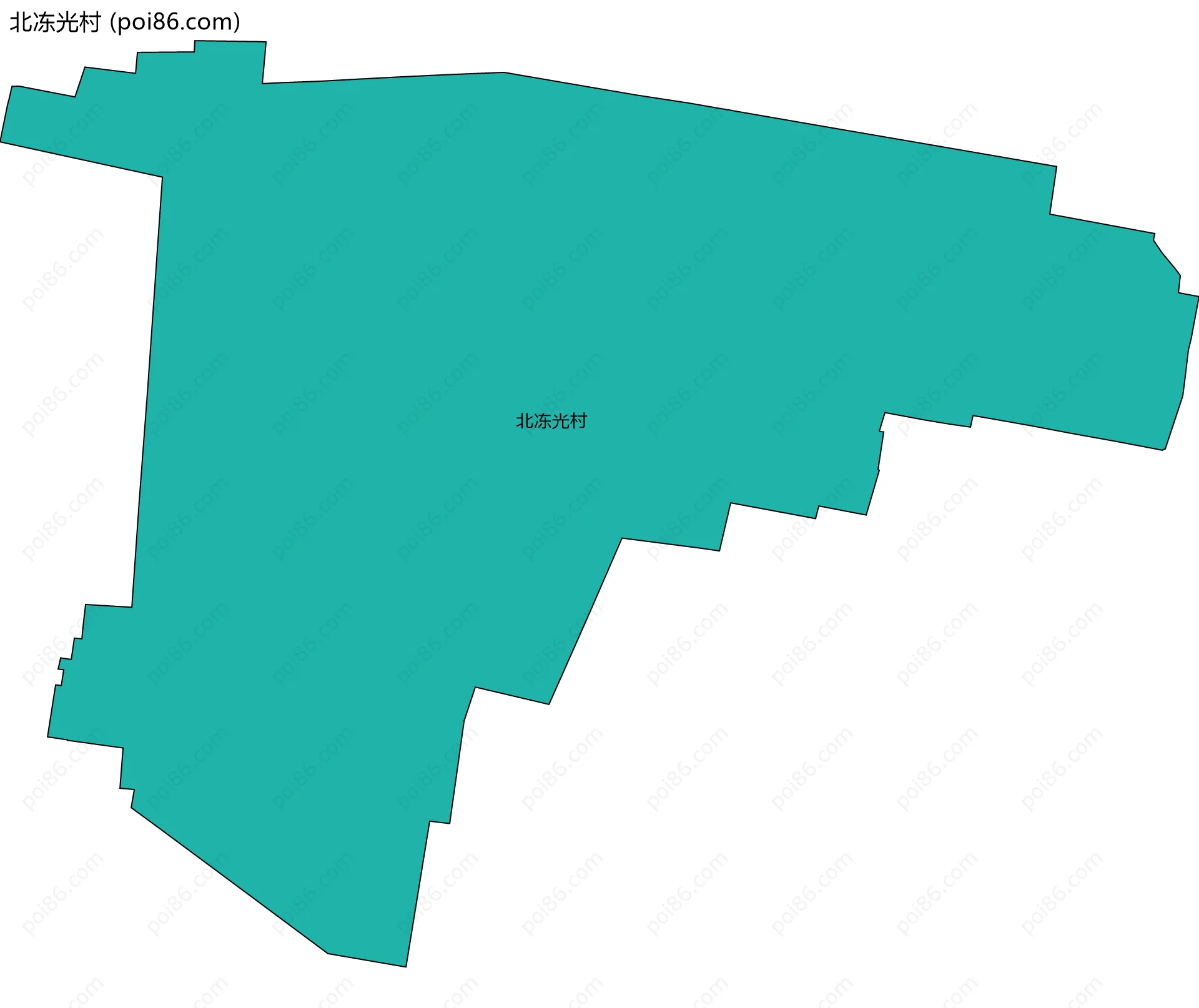 北冻光村边界地图