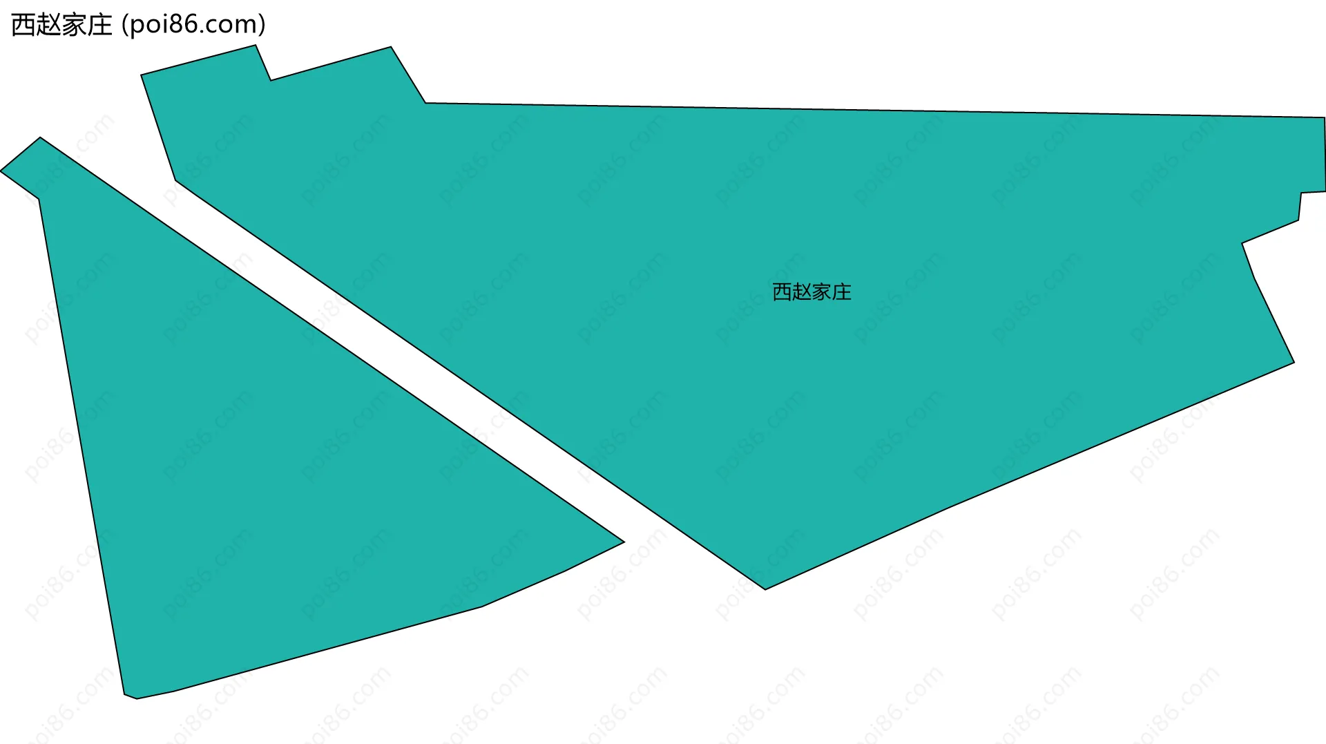 西赵家庄边界地图
