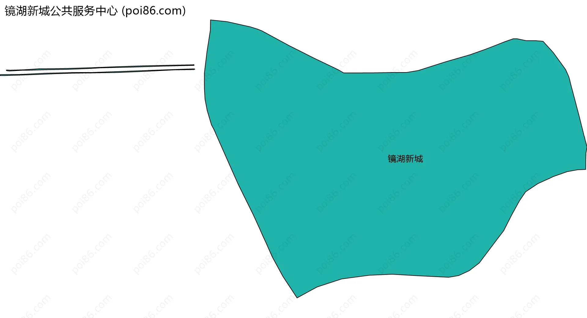 镜湖新城公共服务中心边界地图(五级行政区划)