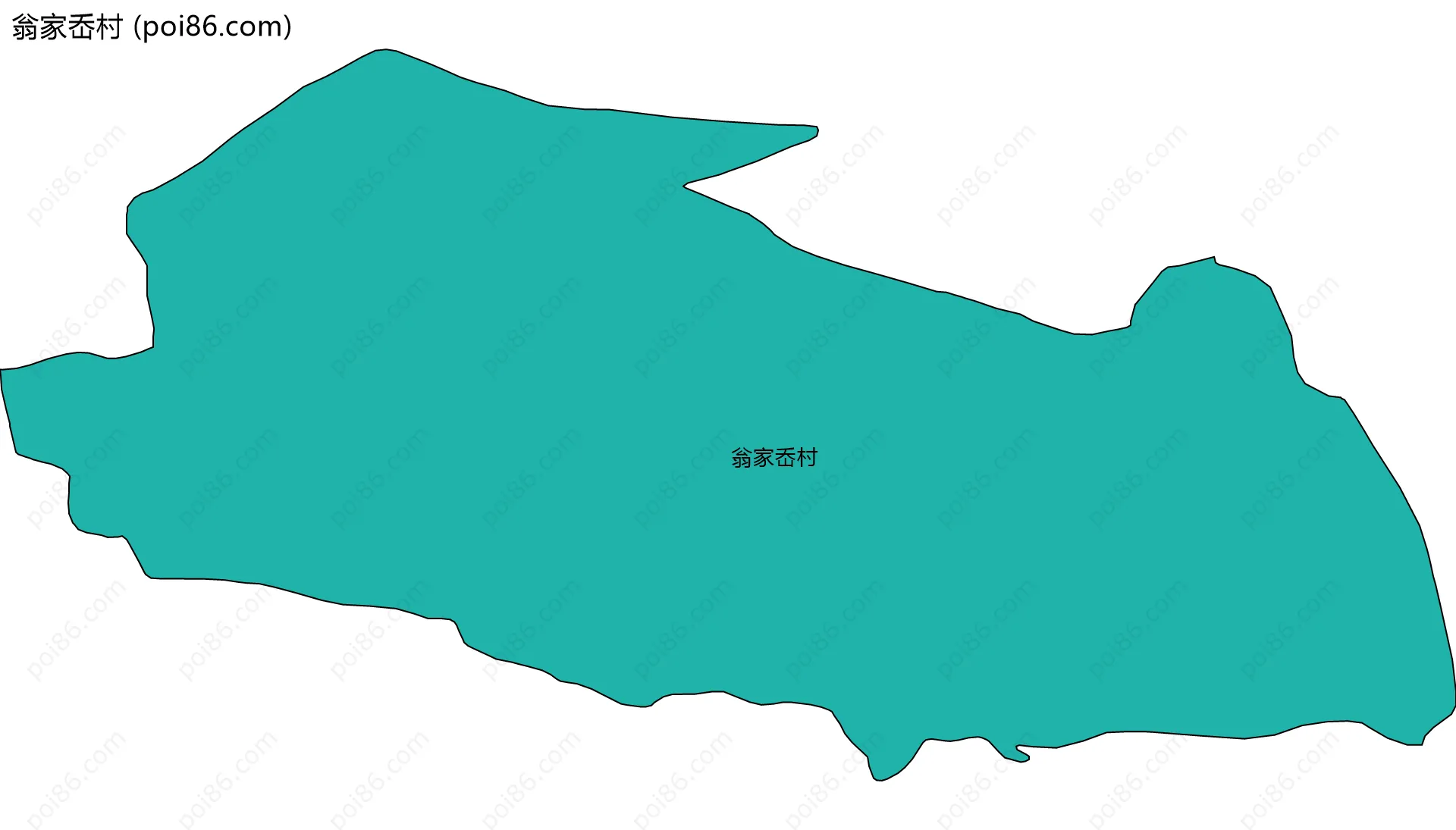 翁家岙村边界地图