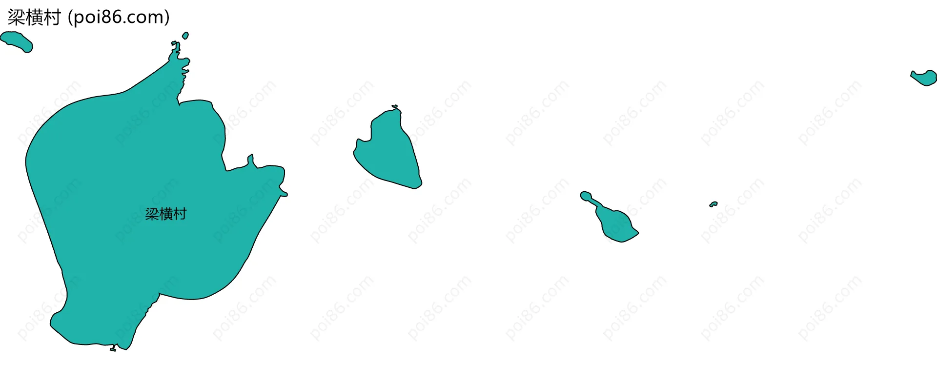 梁横村边界地图