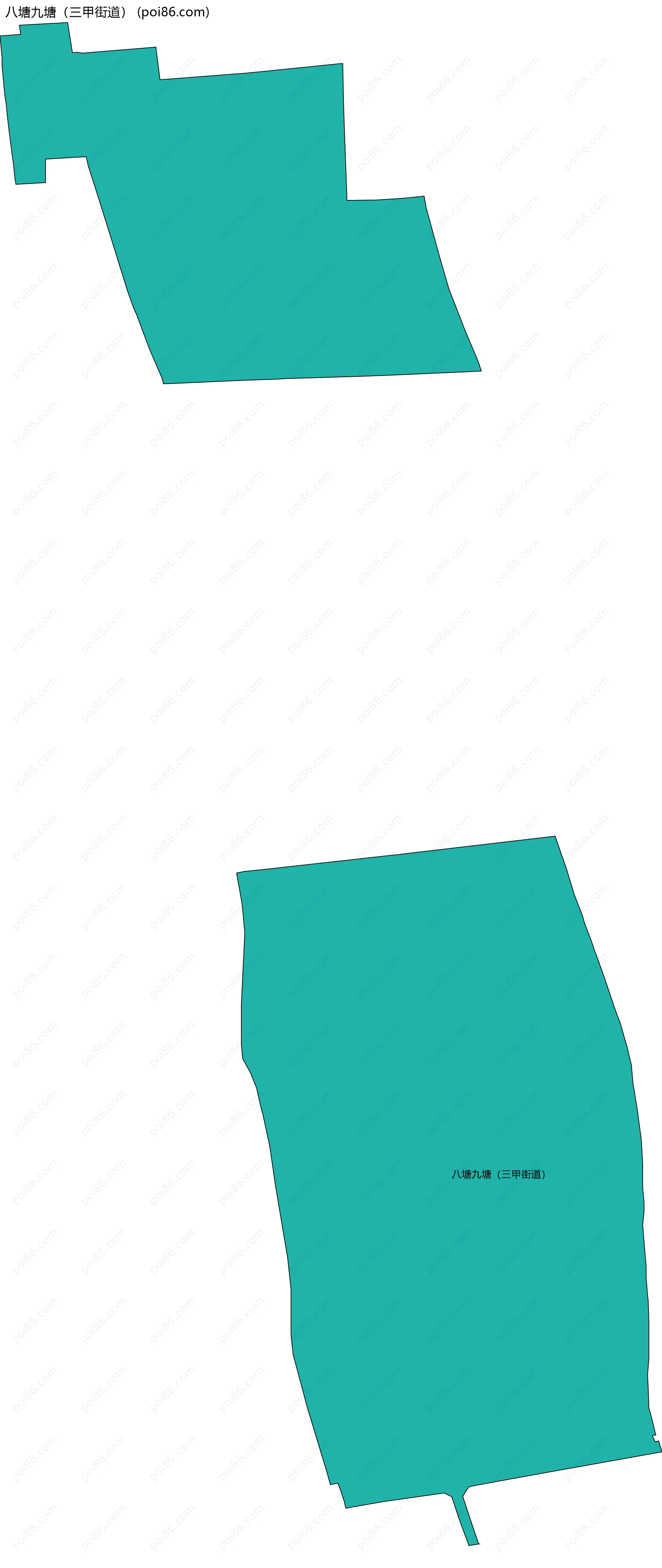 八塘九塘（三甲街道）边界地图