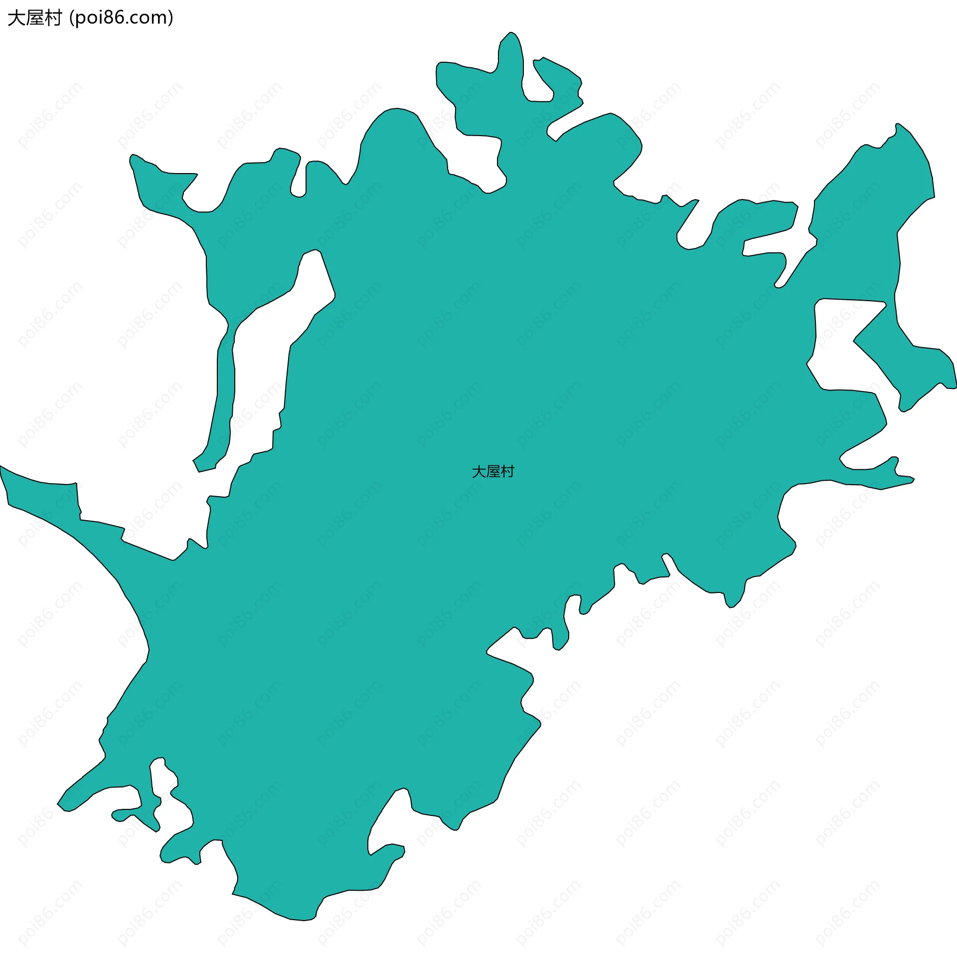 大屋村边界地图