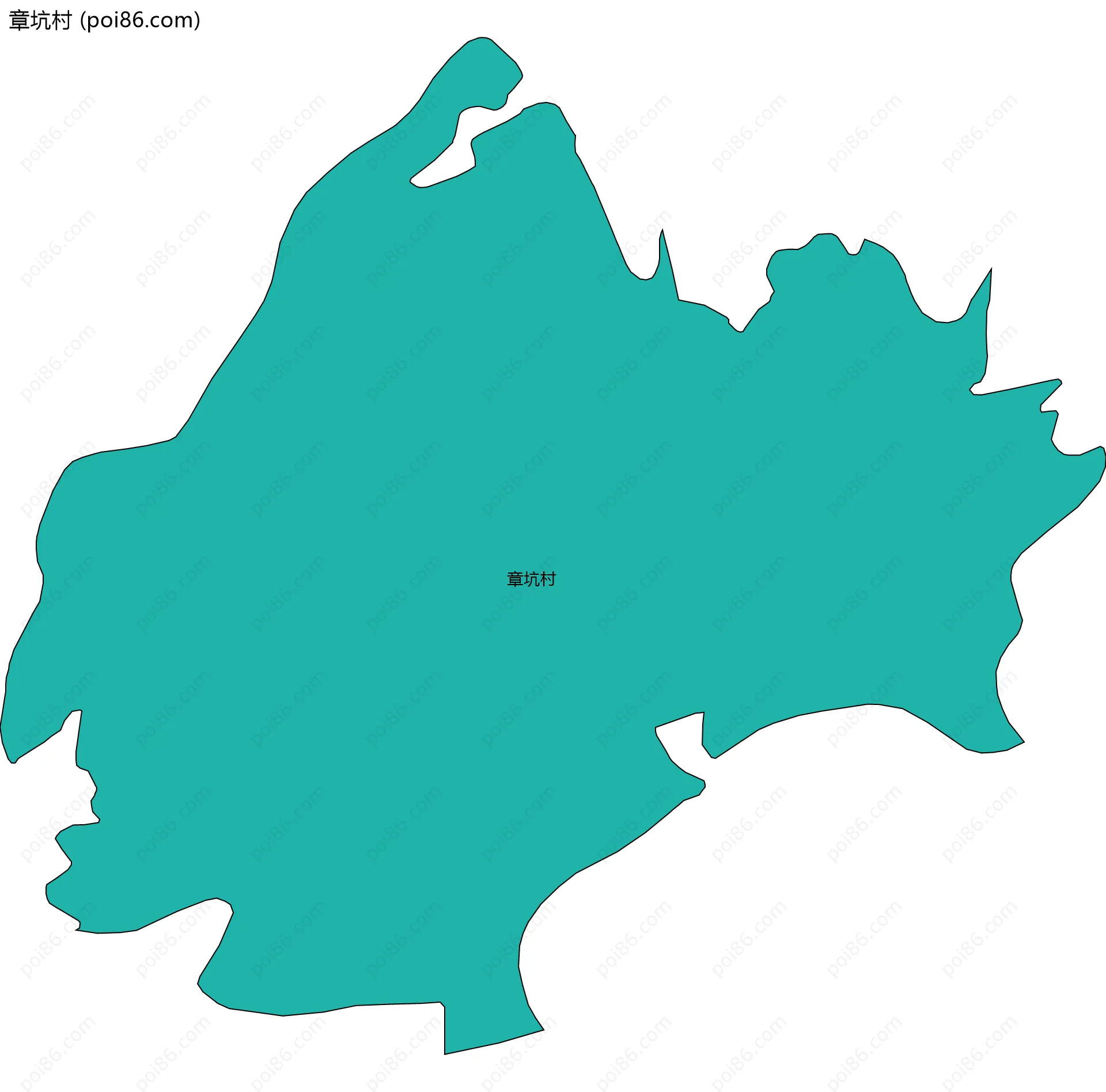 章坑村边界地图