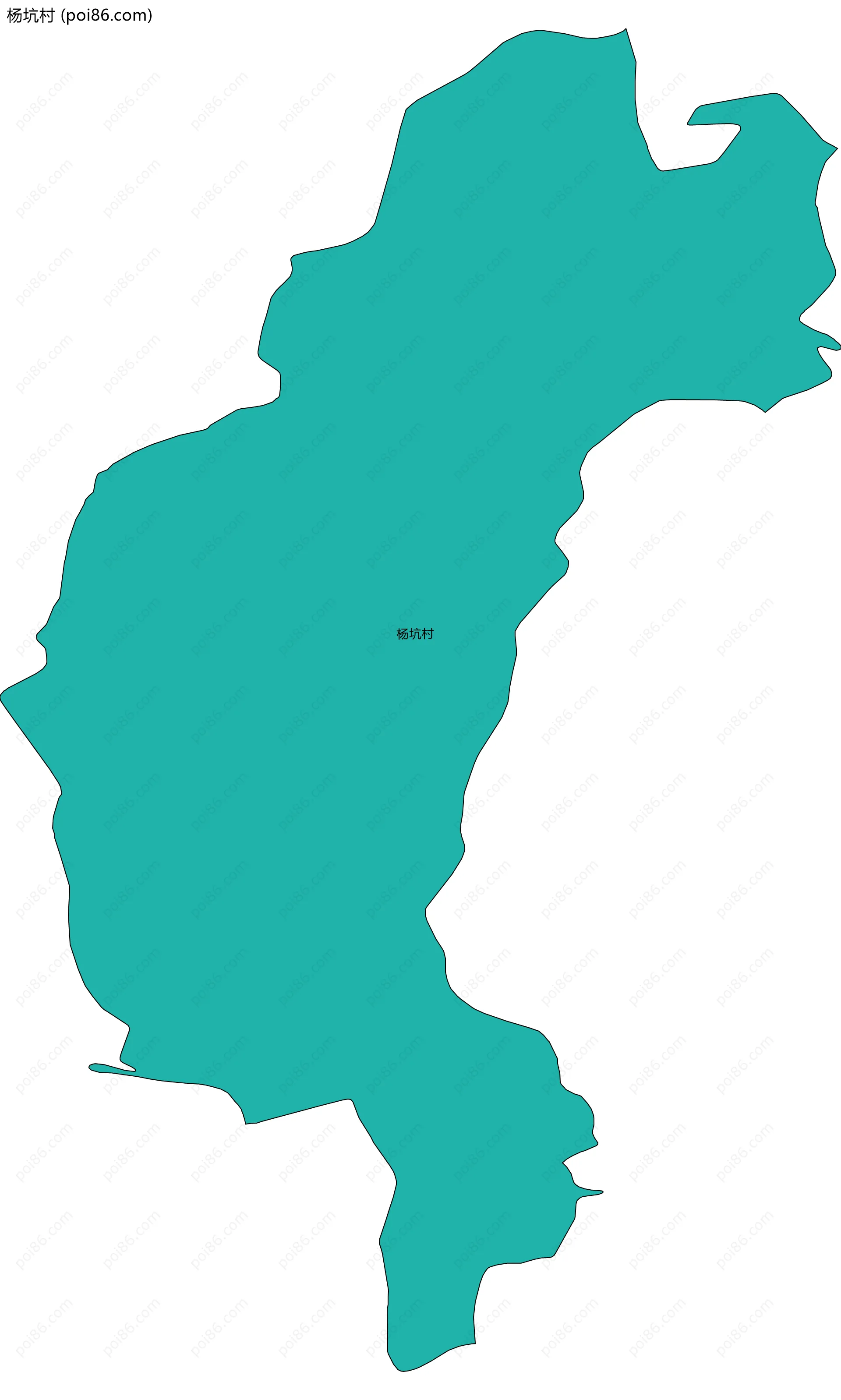 杨坑村边界地图