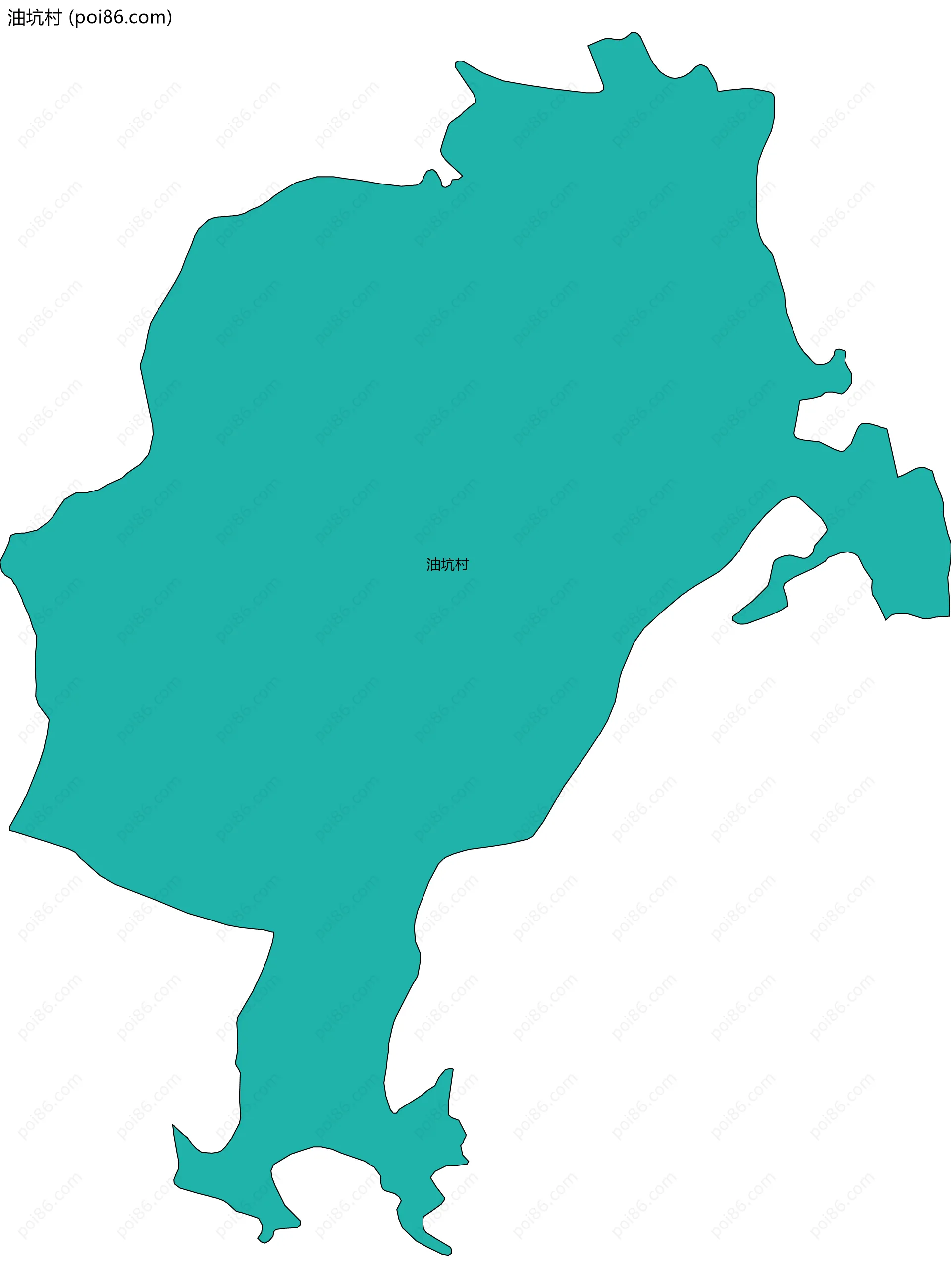 油坑村边界地图