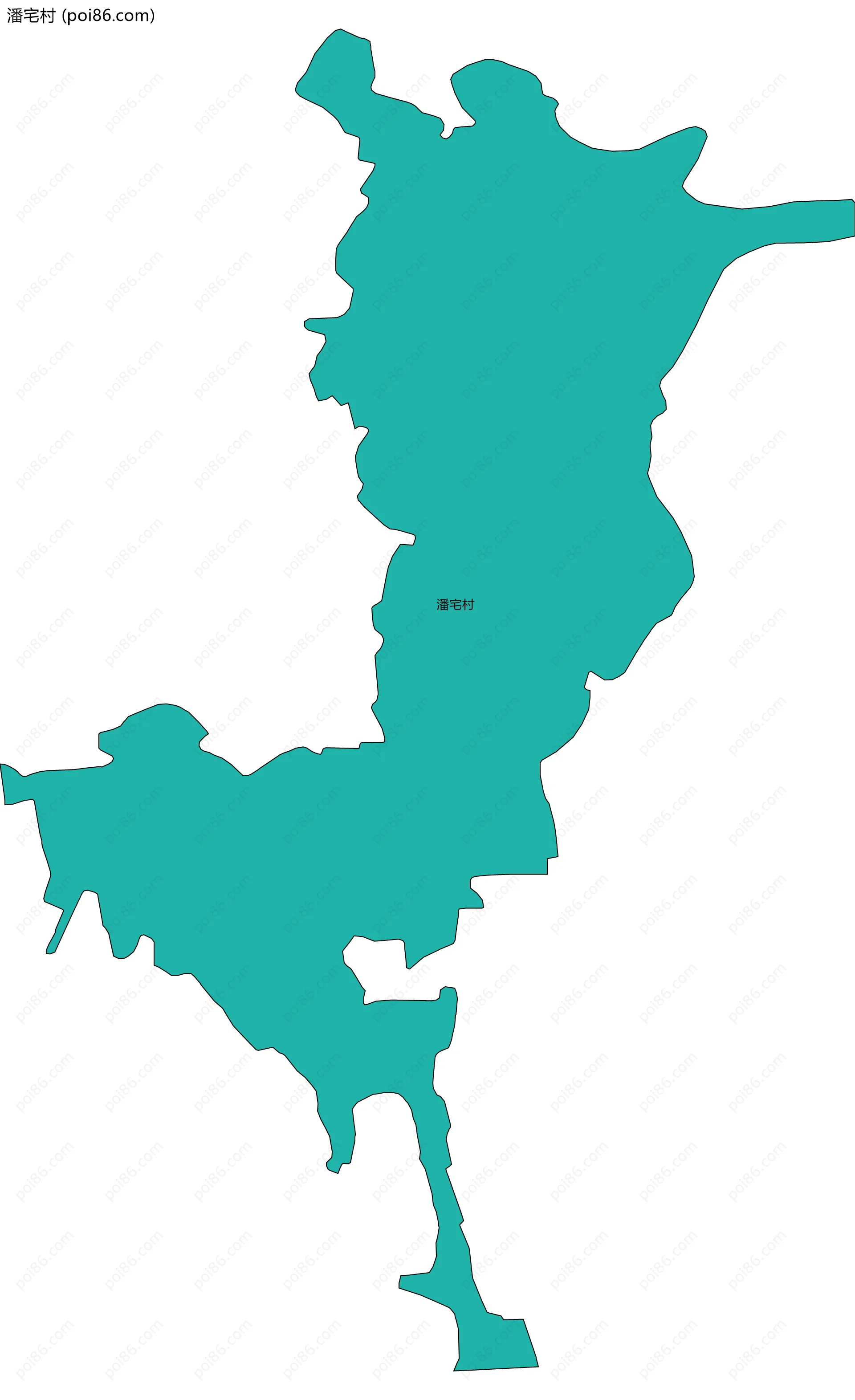 潘宅村边界地图