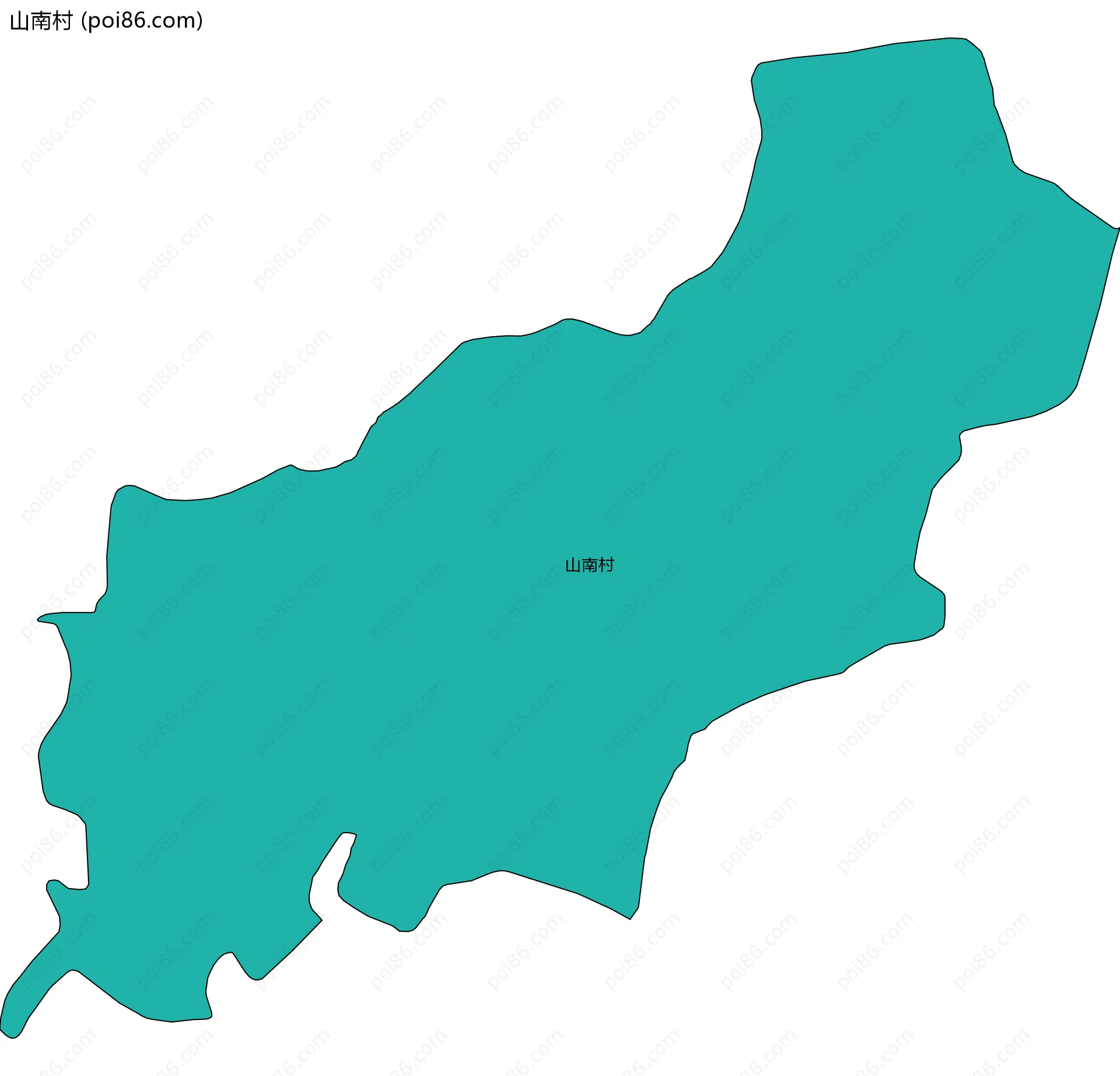 山南村边界地图