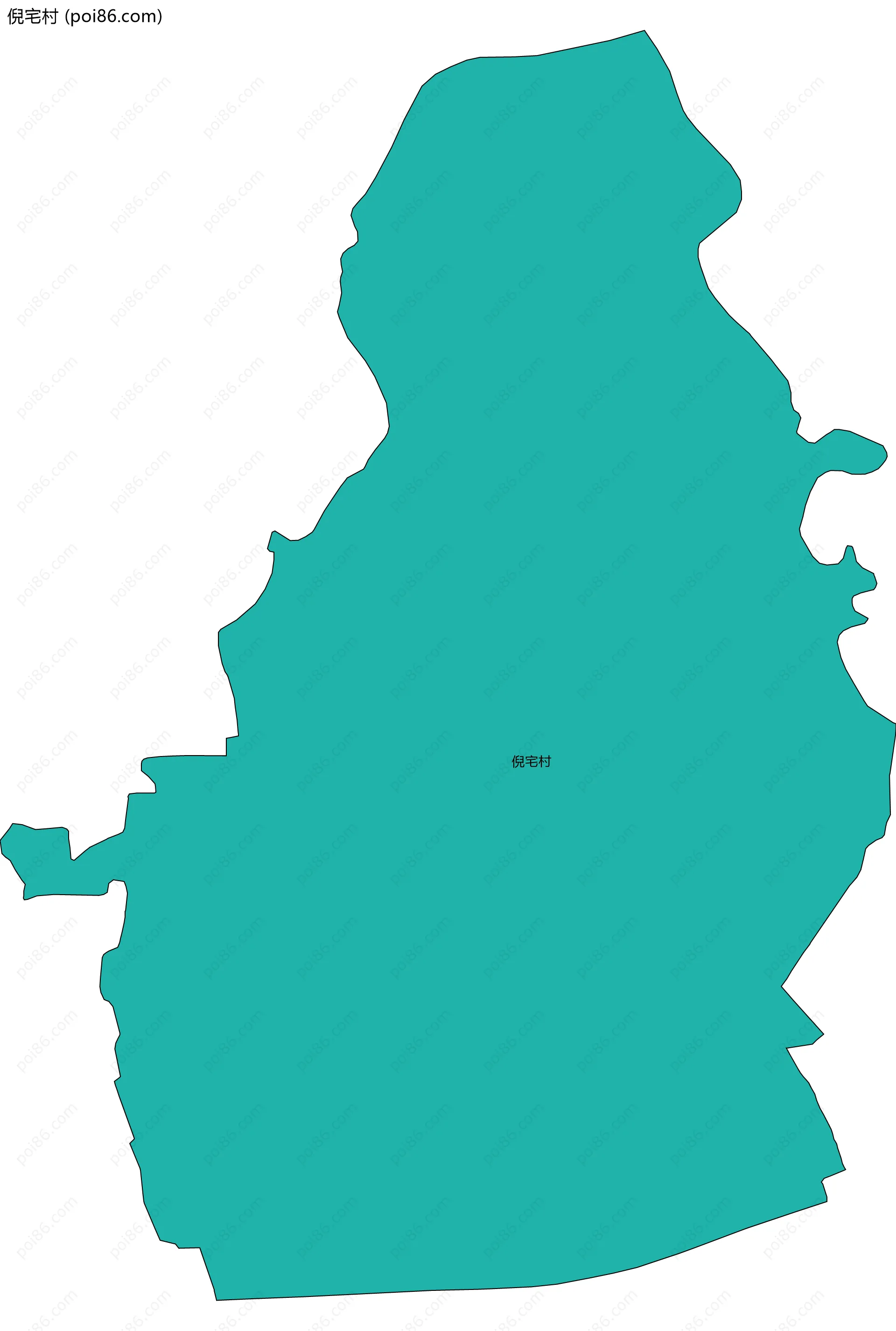 倪宅村边界地图