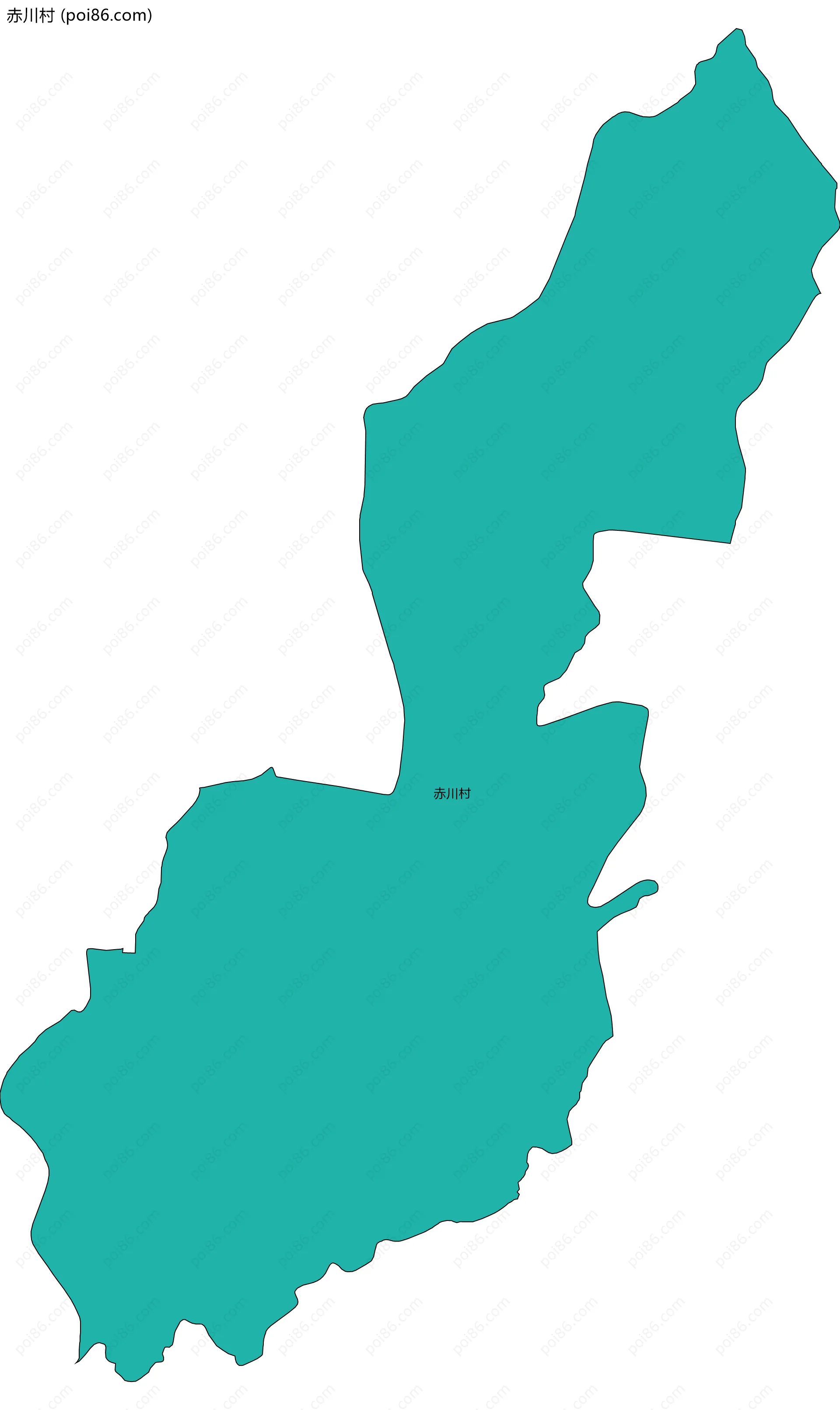 赤川村边界地图