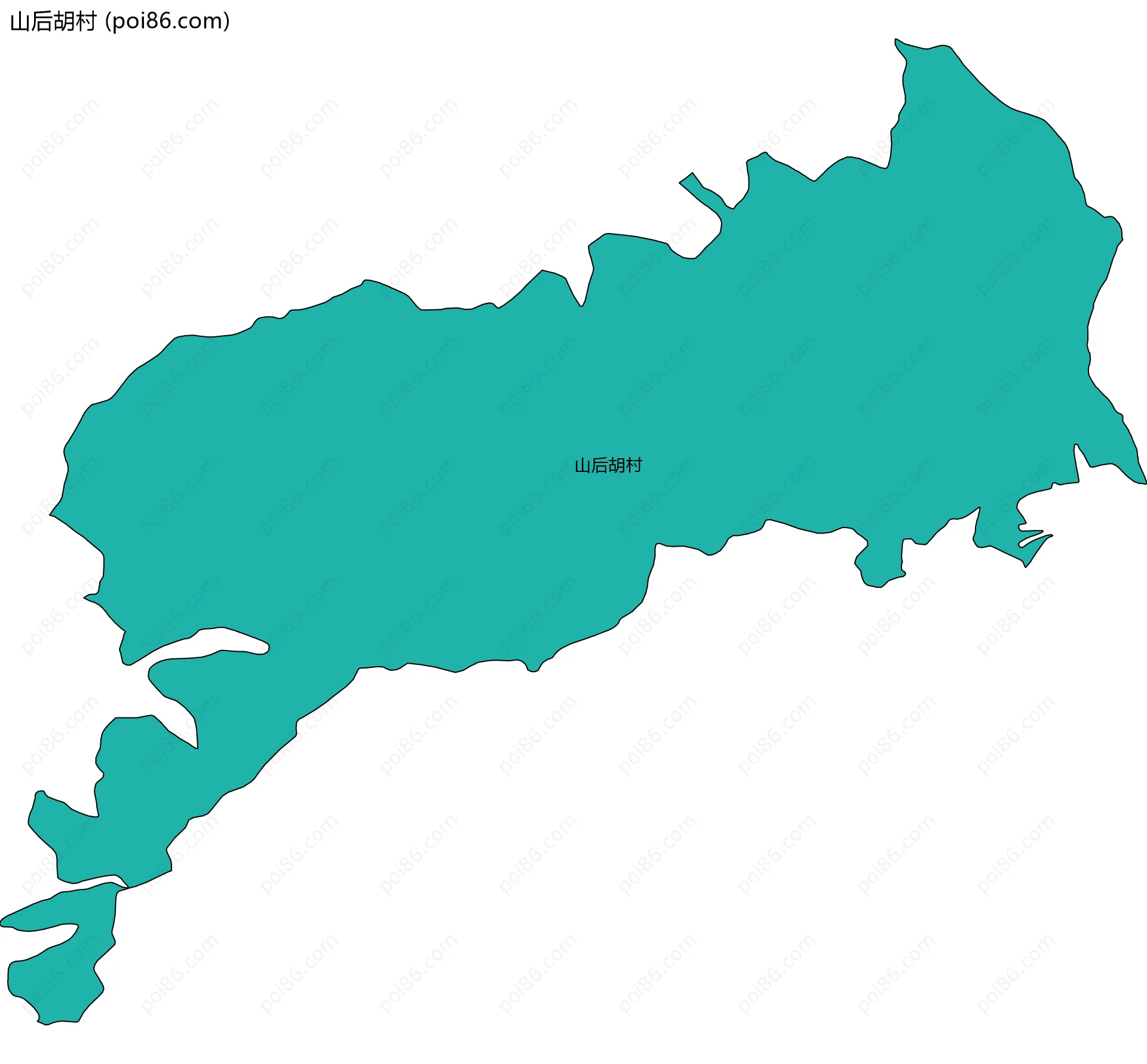 山后胡村边界地图