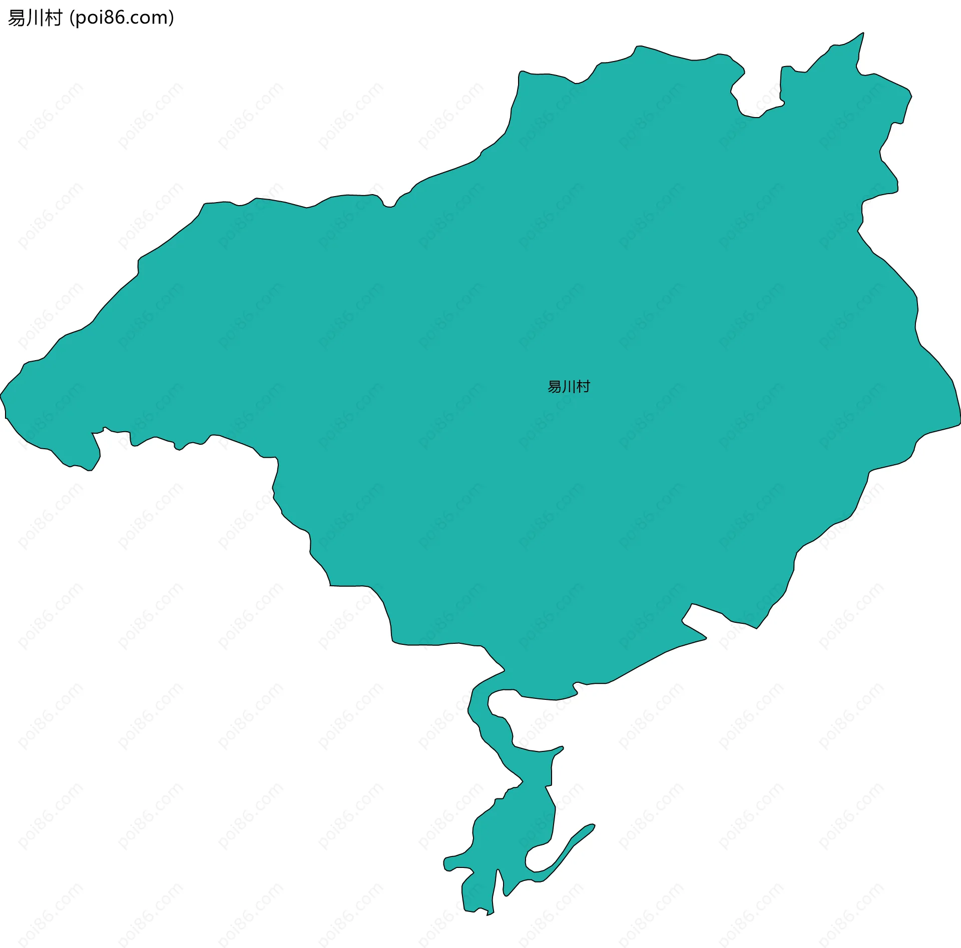 易川村边界地图