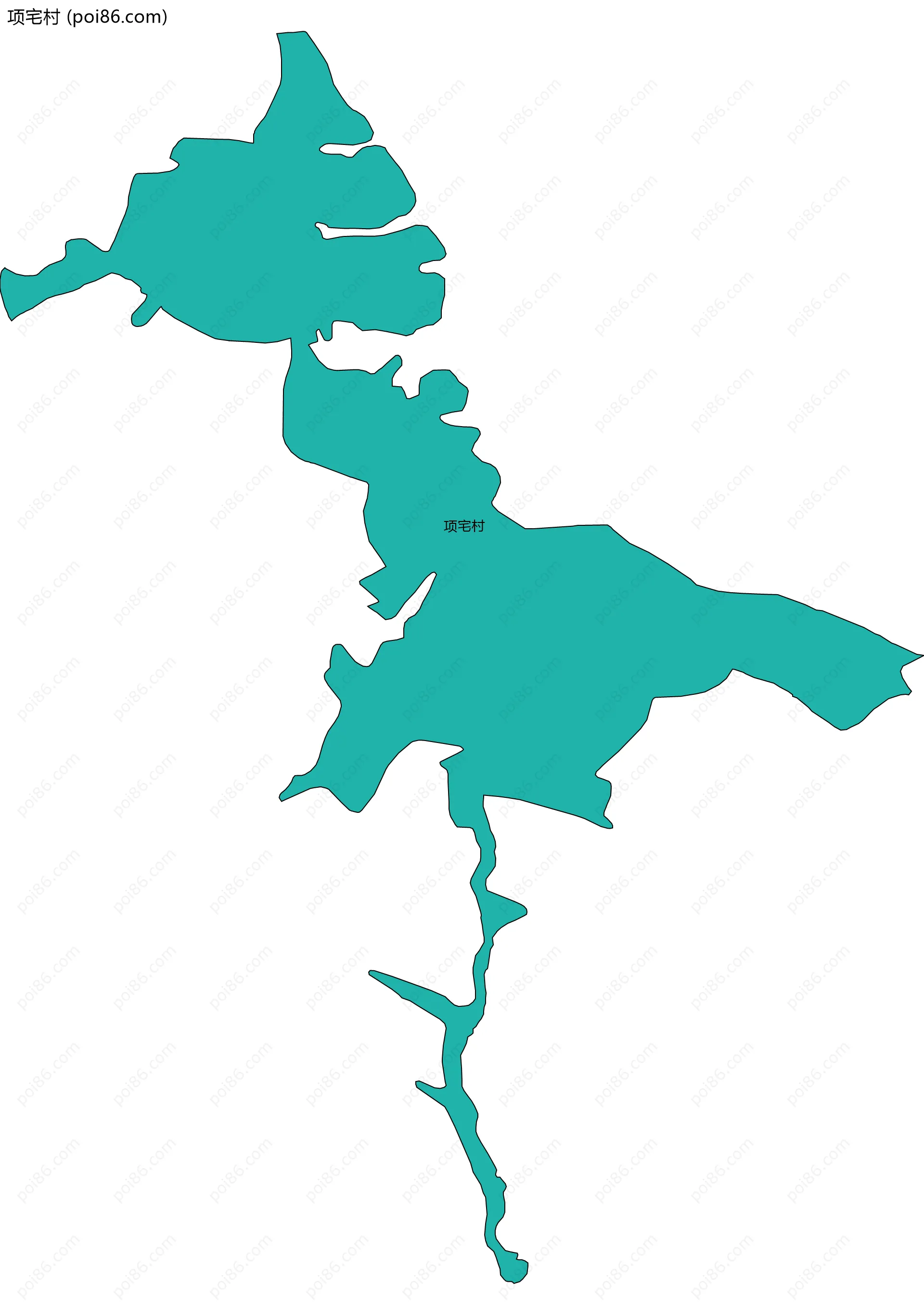 项宅村边界地图