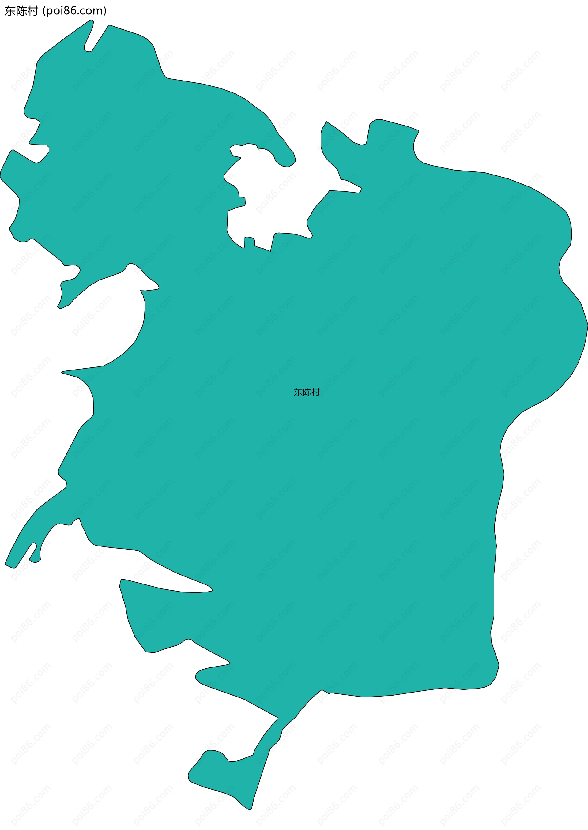 东陈村边界地图
