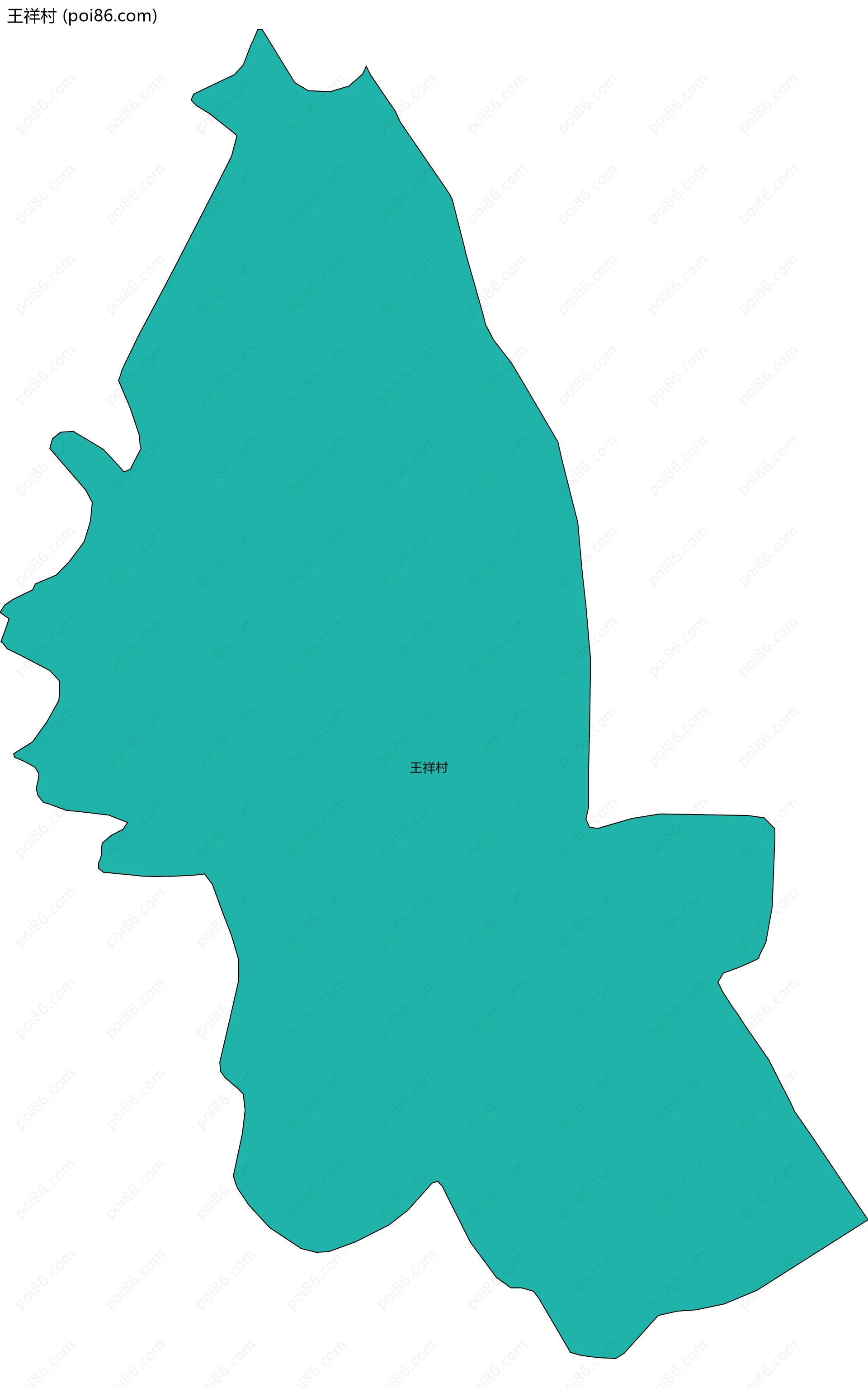 王祥村边界地图