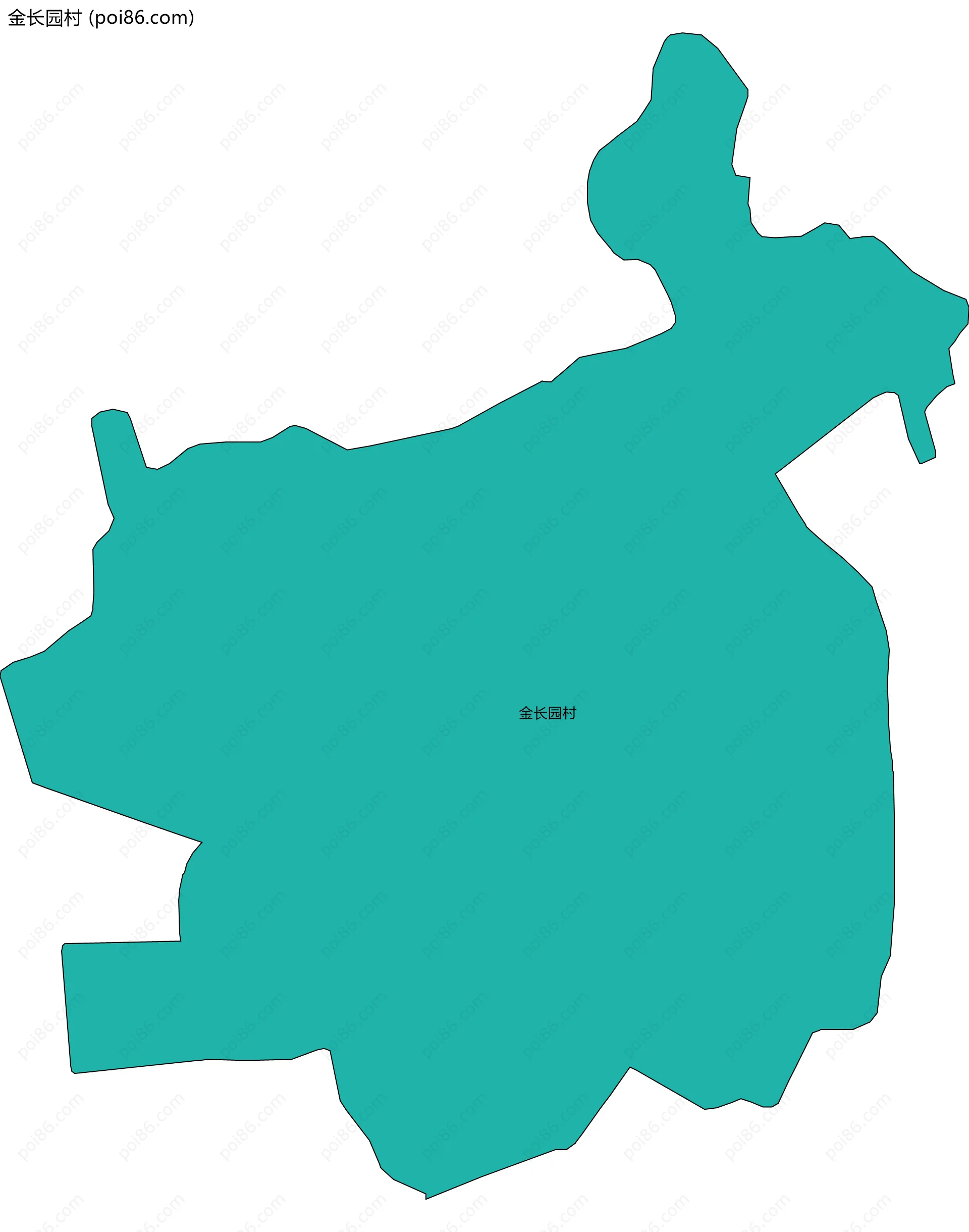金长园村边界地图