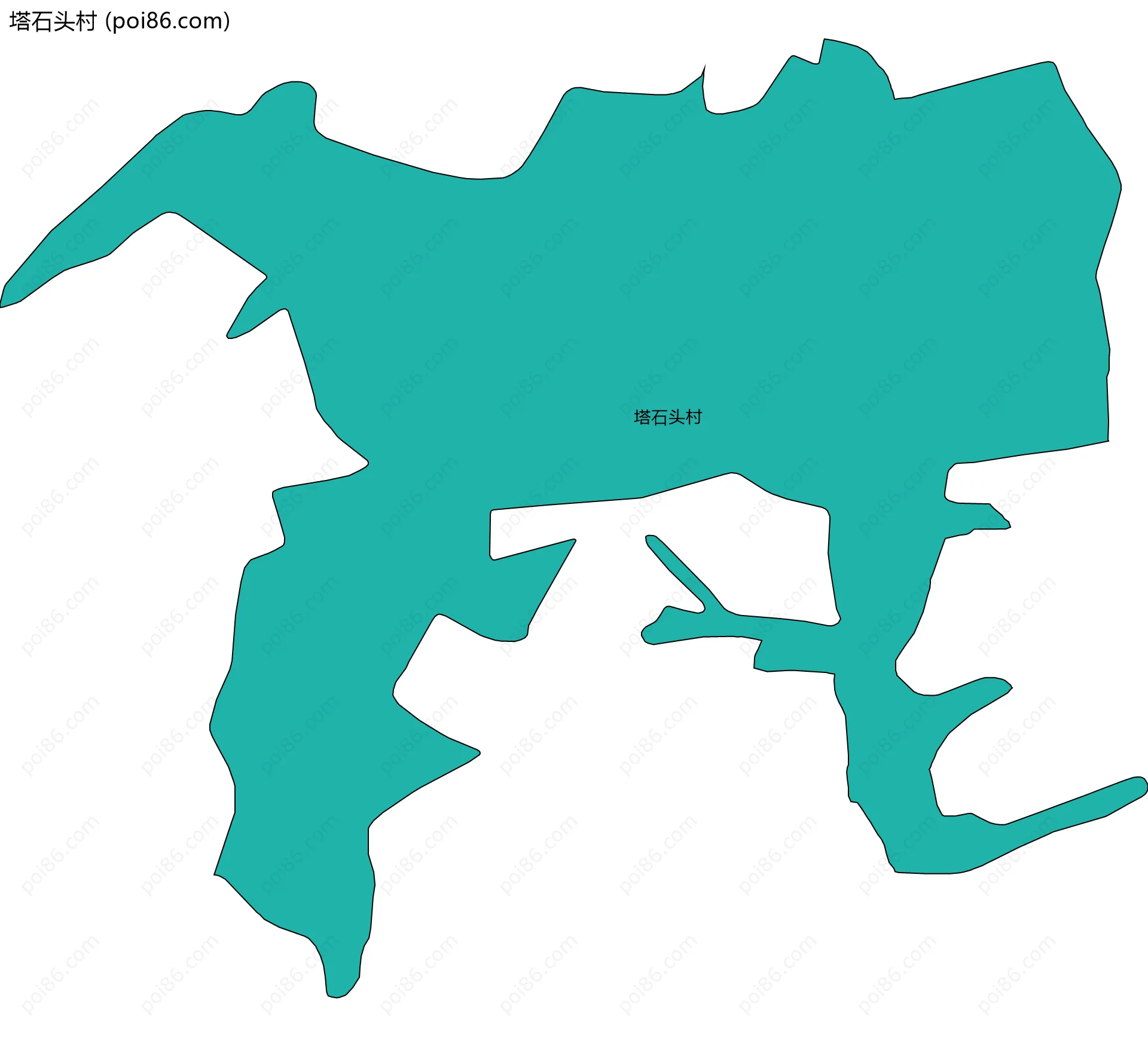 塔石头村边界地图